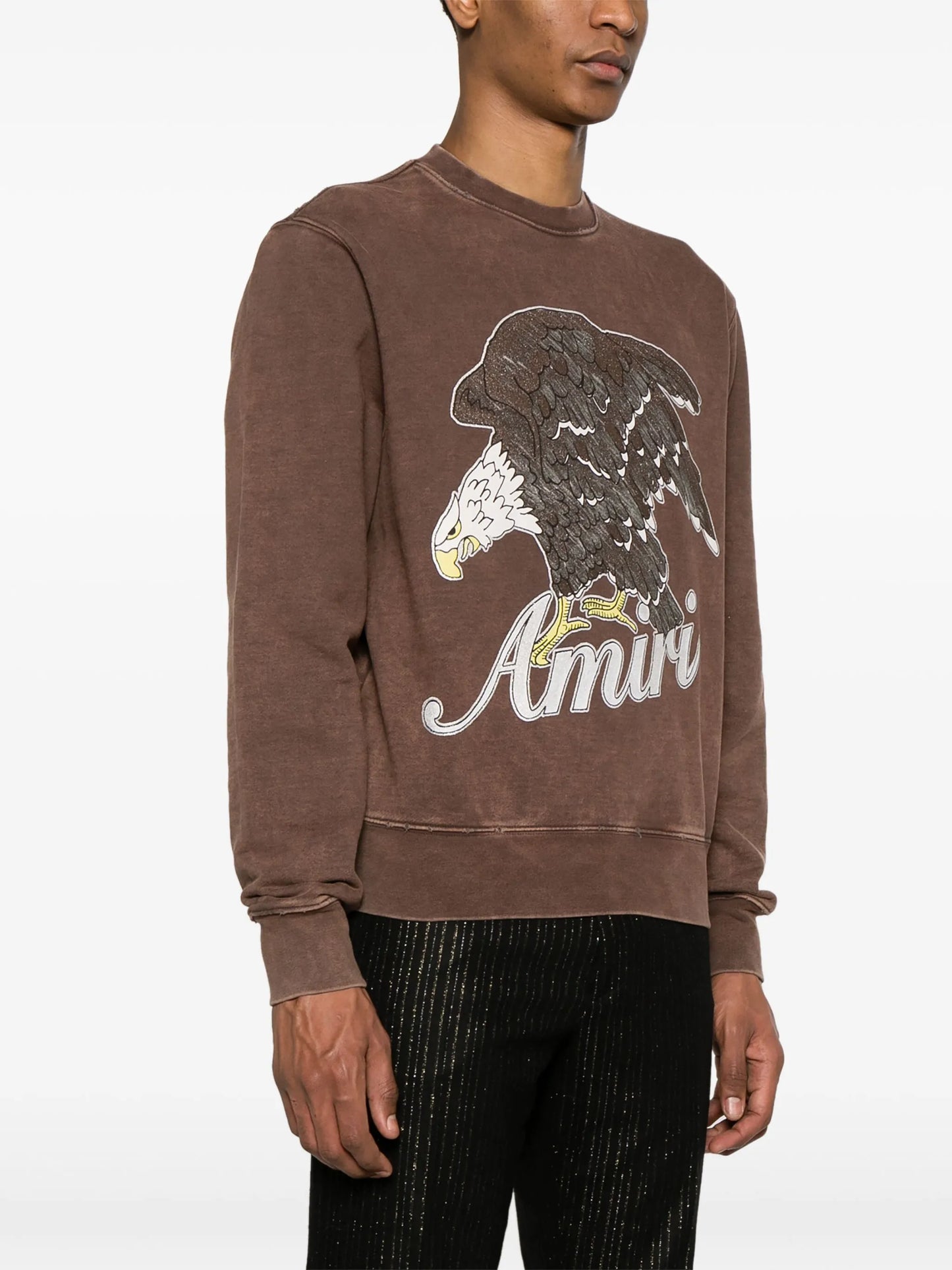 Eagle-print cotton sweatshirt