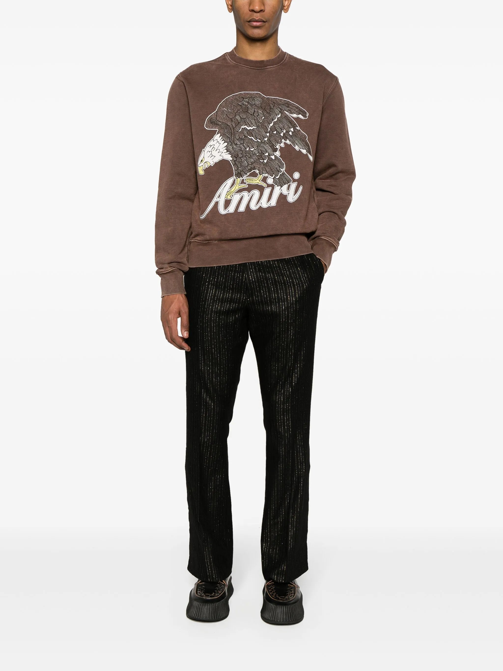 Eagle-print cotton sweatshirt