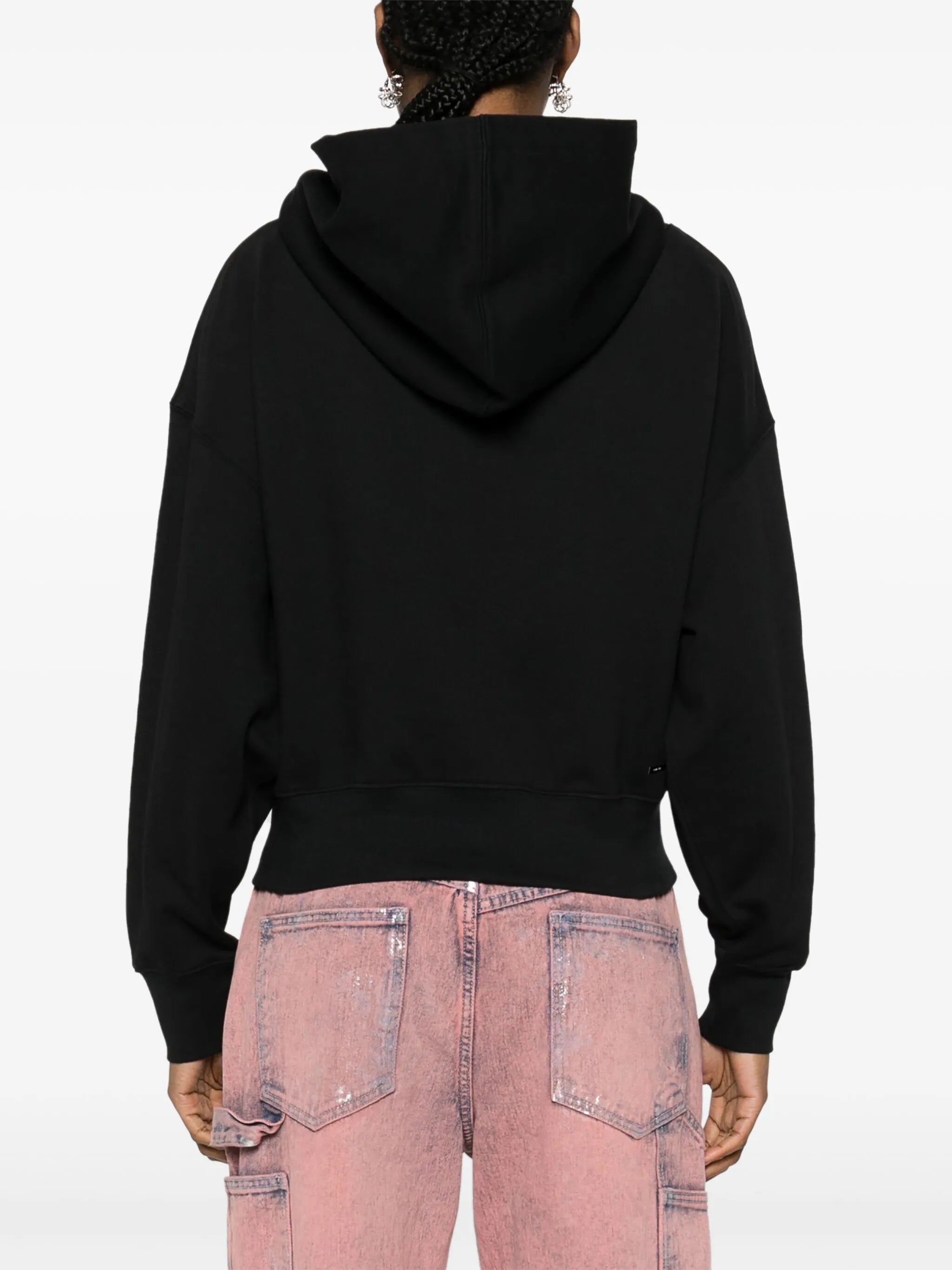 logo-print cotton hoodie