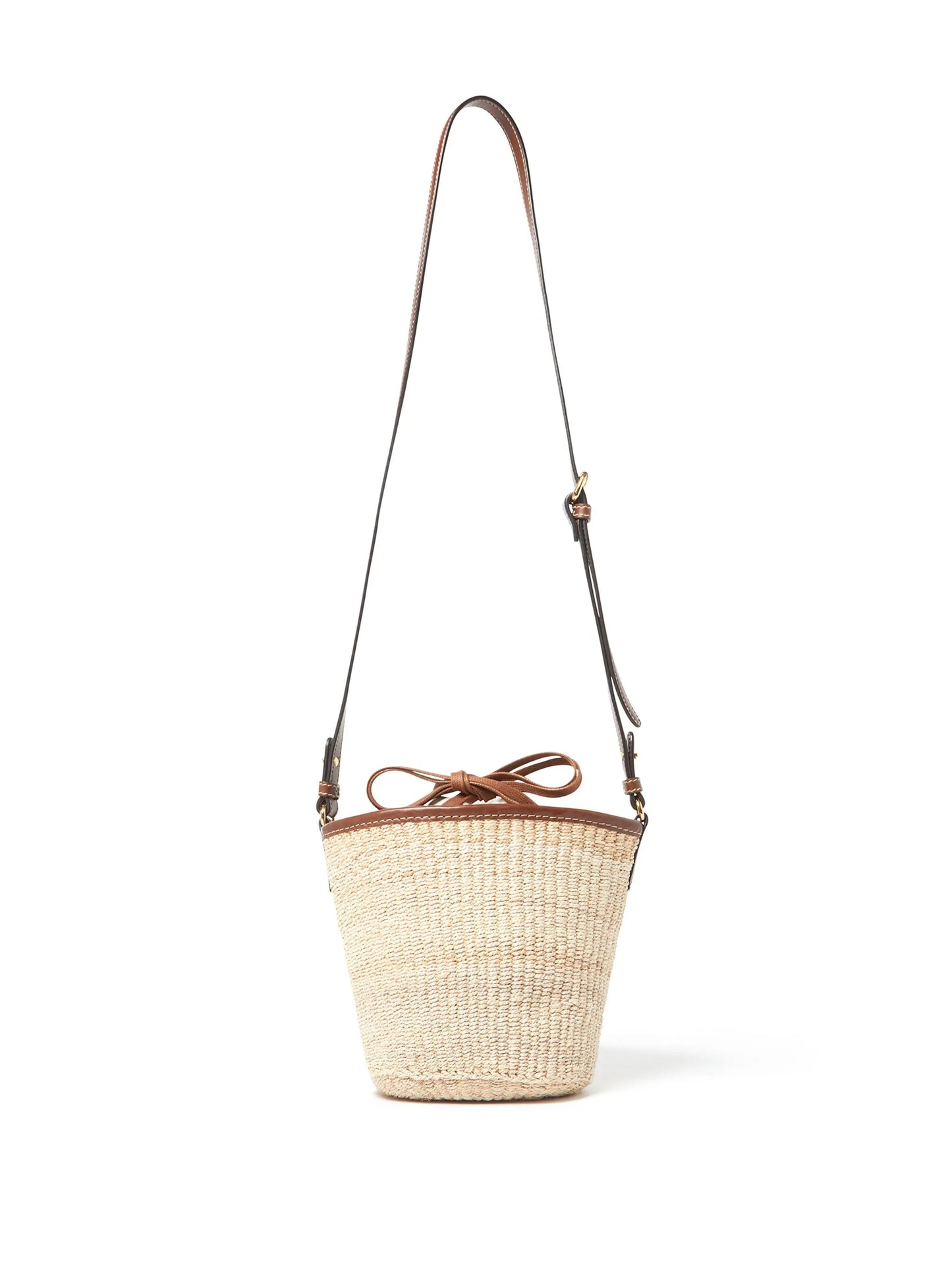 logo-appliqué abaca bucket bag