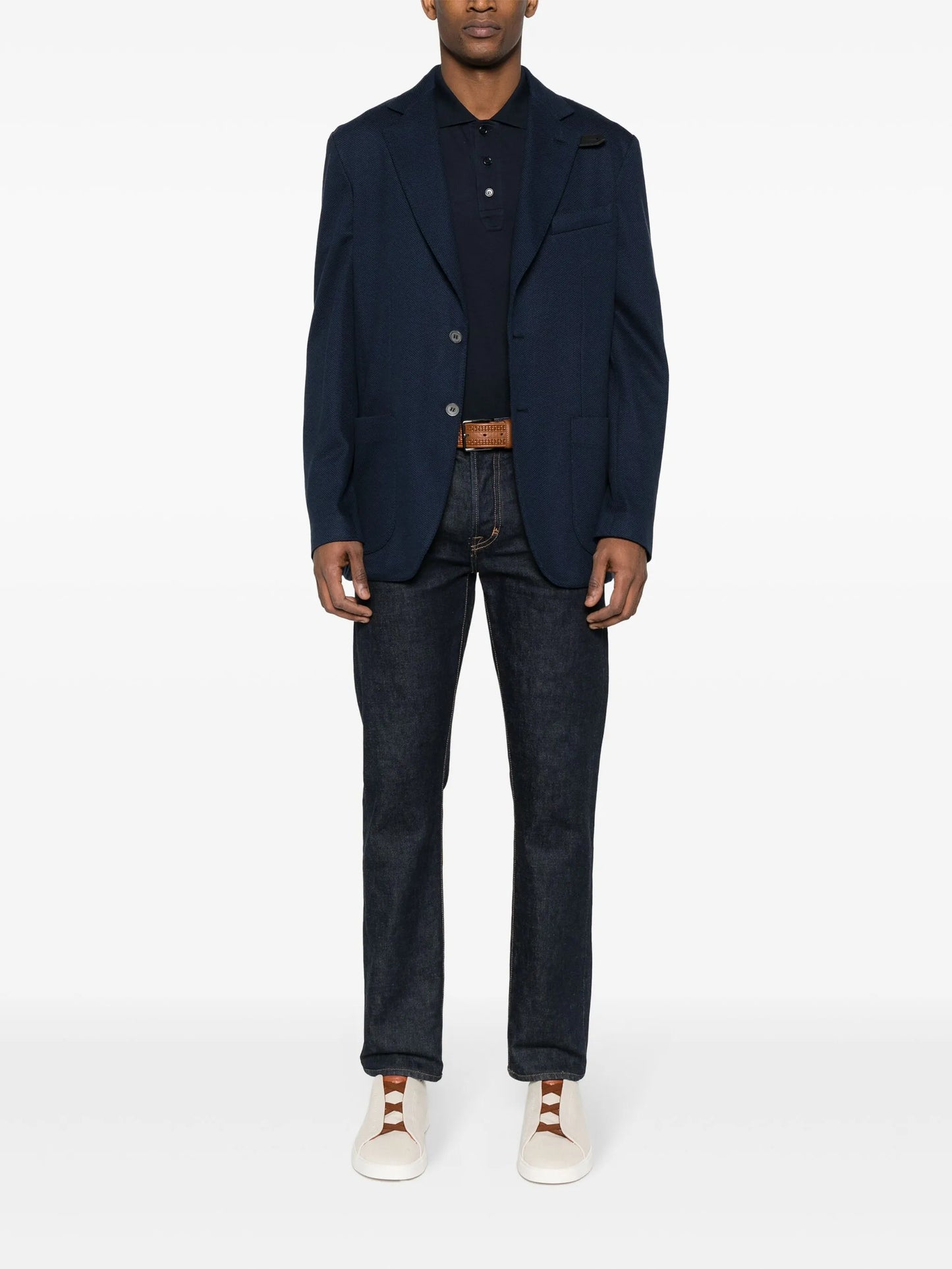 silk-blend knitted blazer
