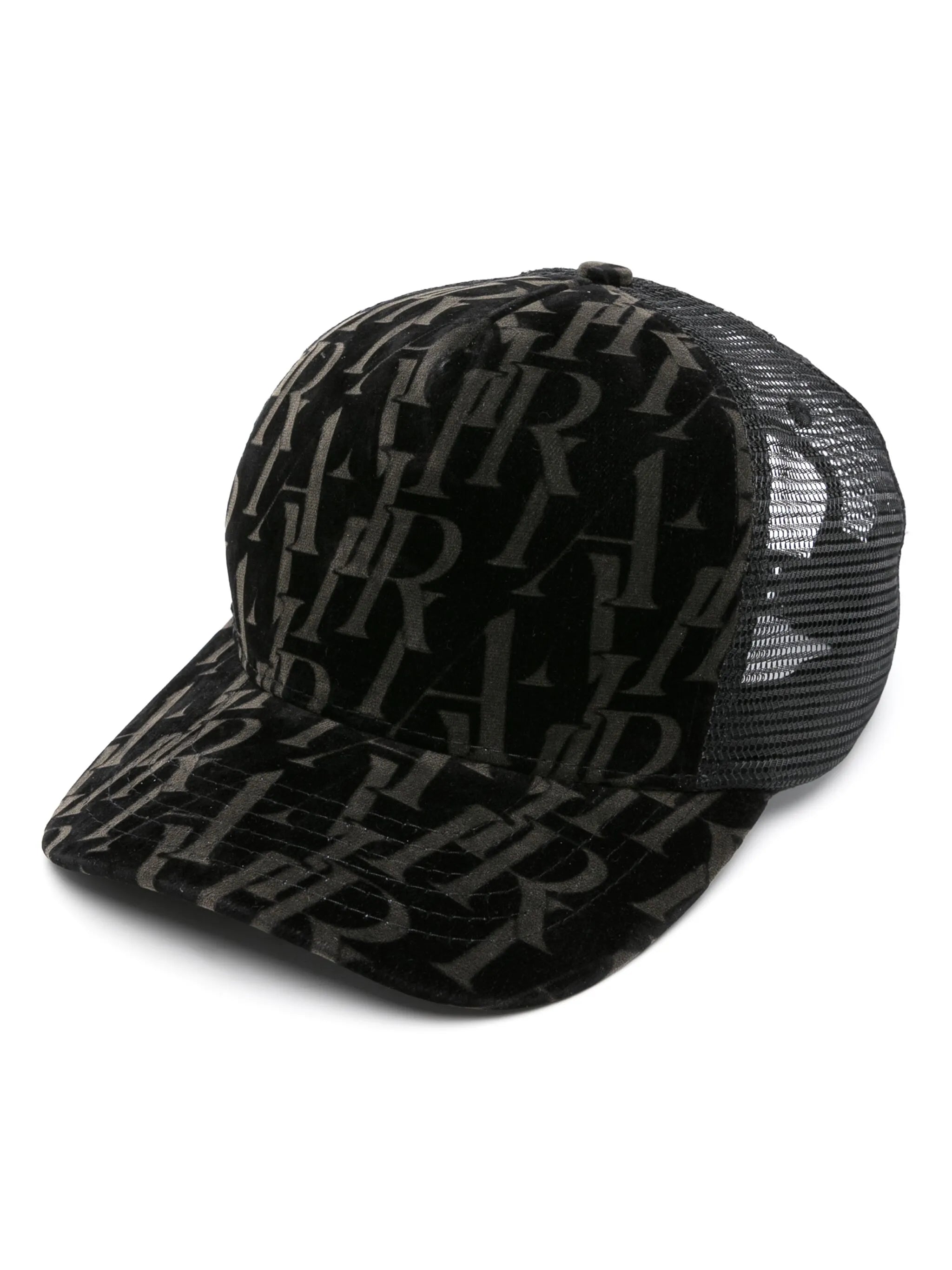 monogram velvet baseball cap