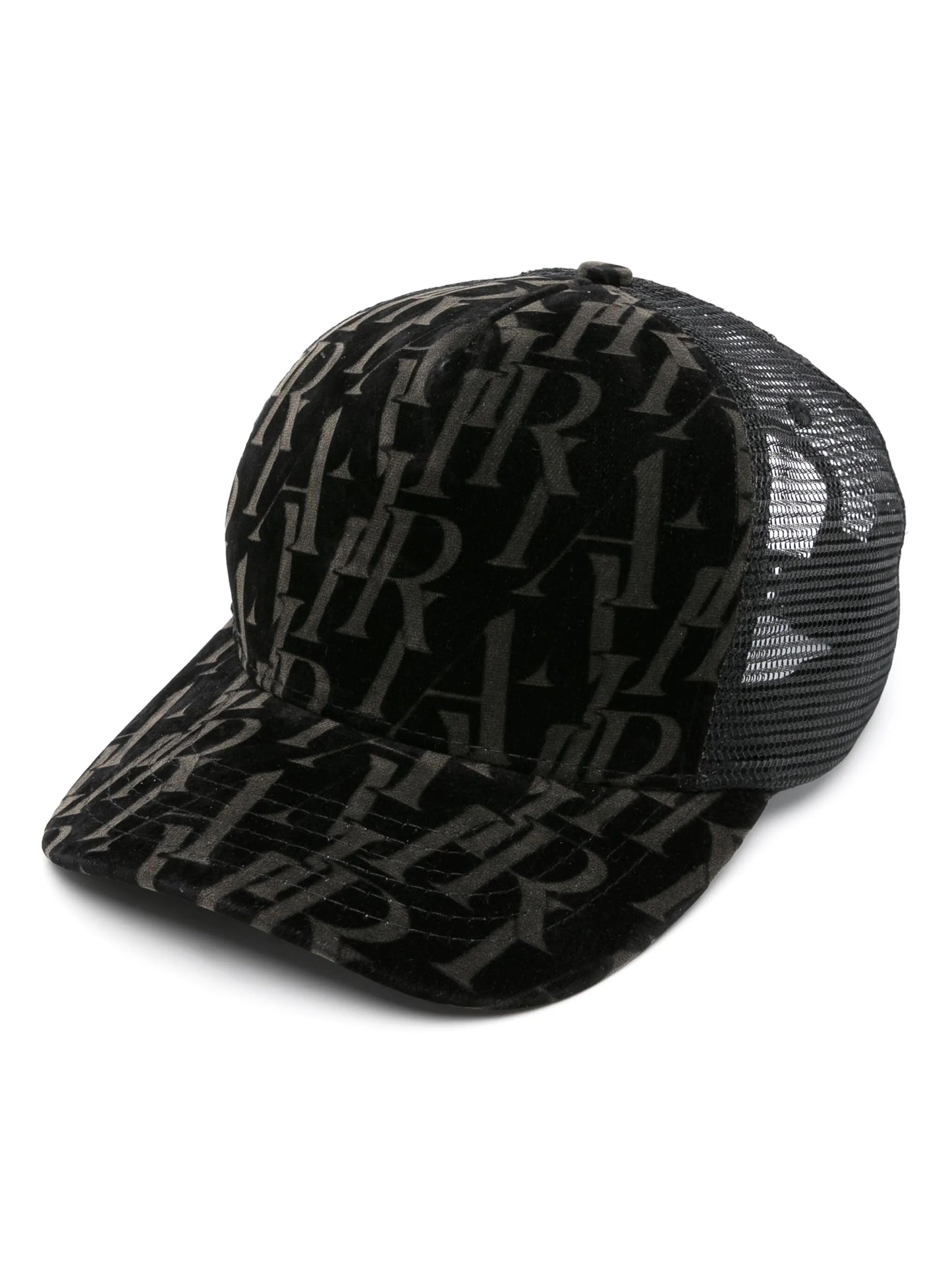 monogram velvet baseball cap
