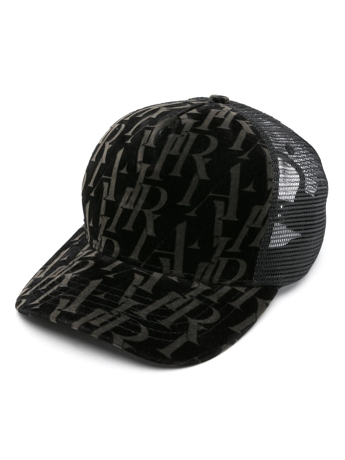 monogram velvet baseball cap