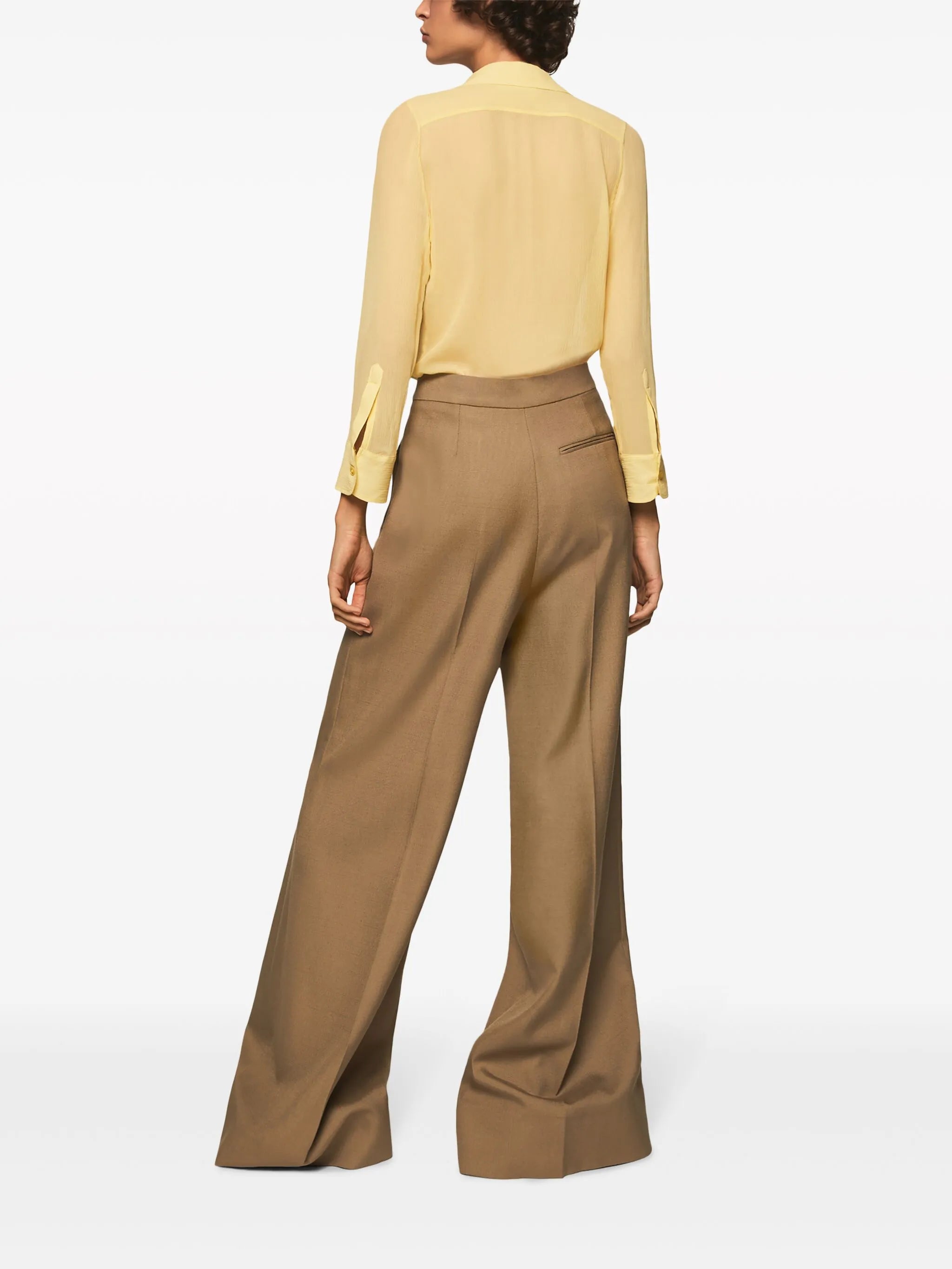 wide-leg tailored trousers