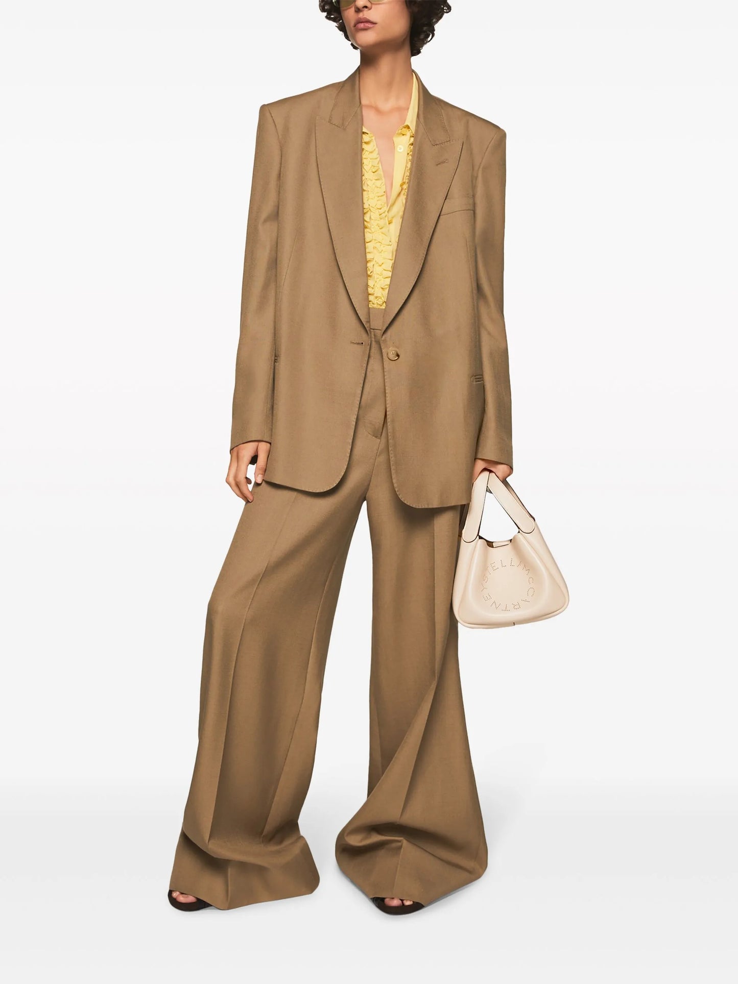 wide-leg tailored trousers