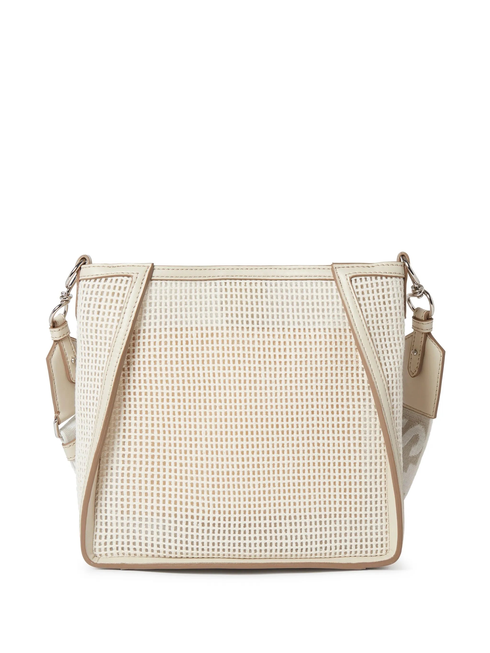 mini logo-embroidered mesh bag