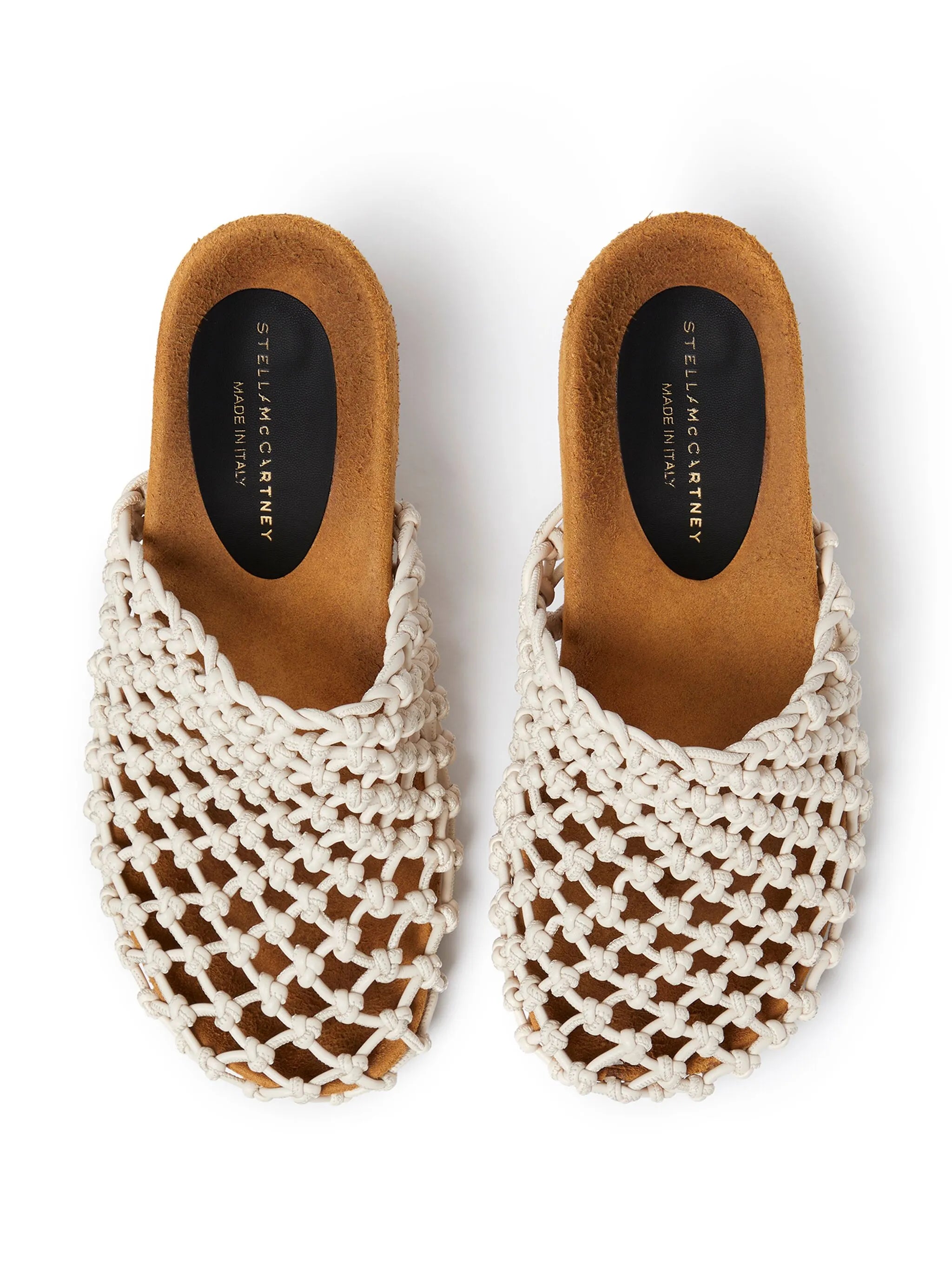 caged faux-leather mules