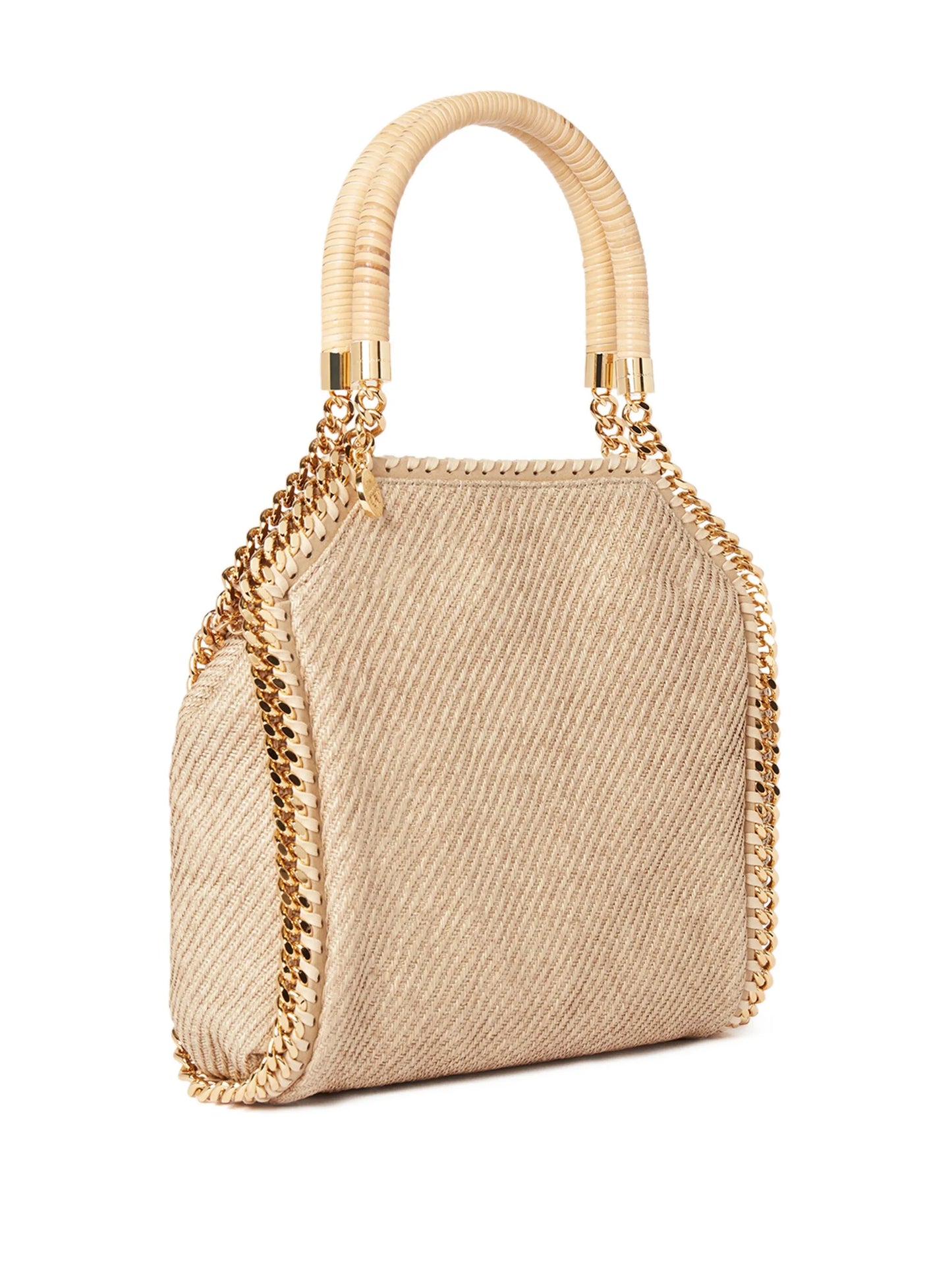mini Falabella raffia tote bag