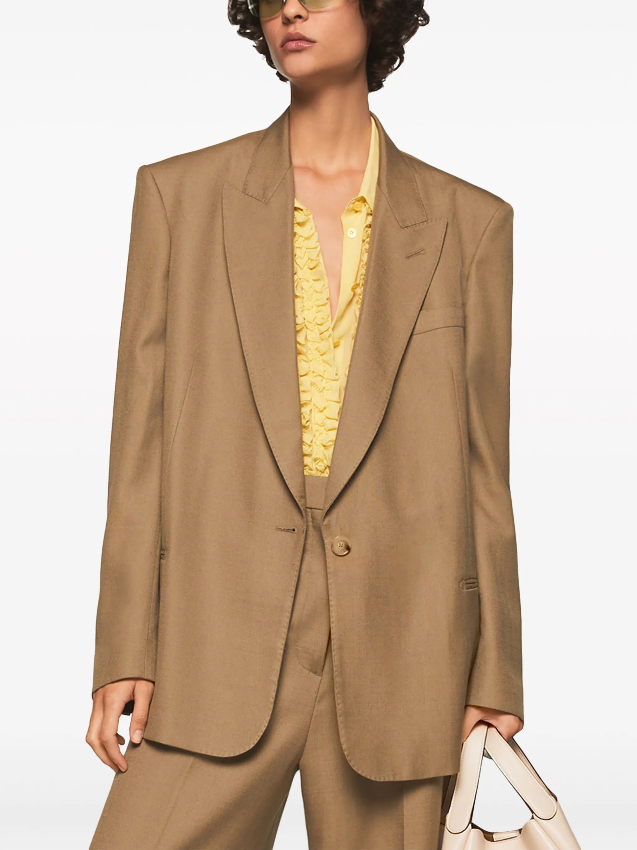 peak-lapels single-breasted blazer