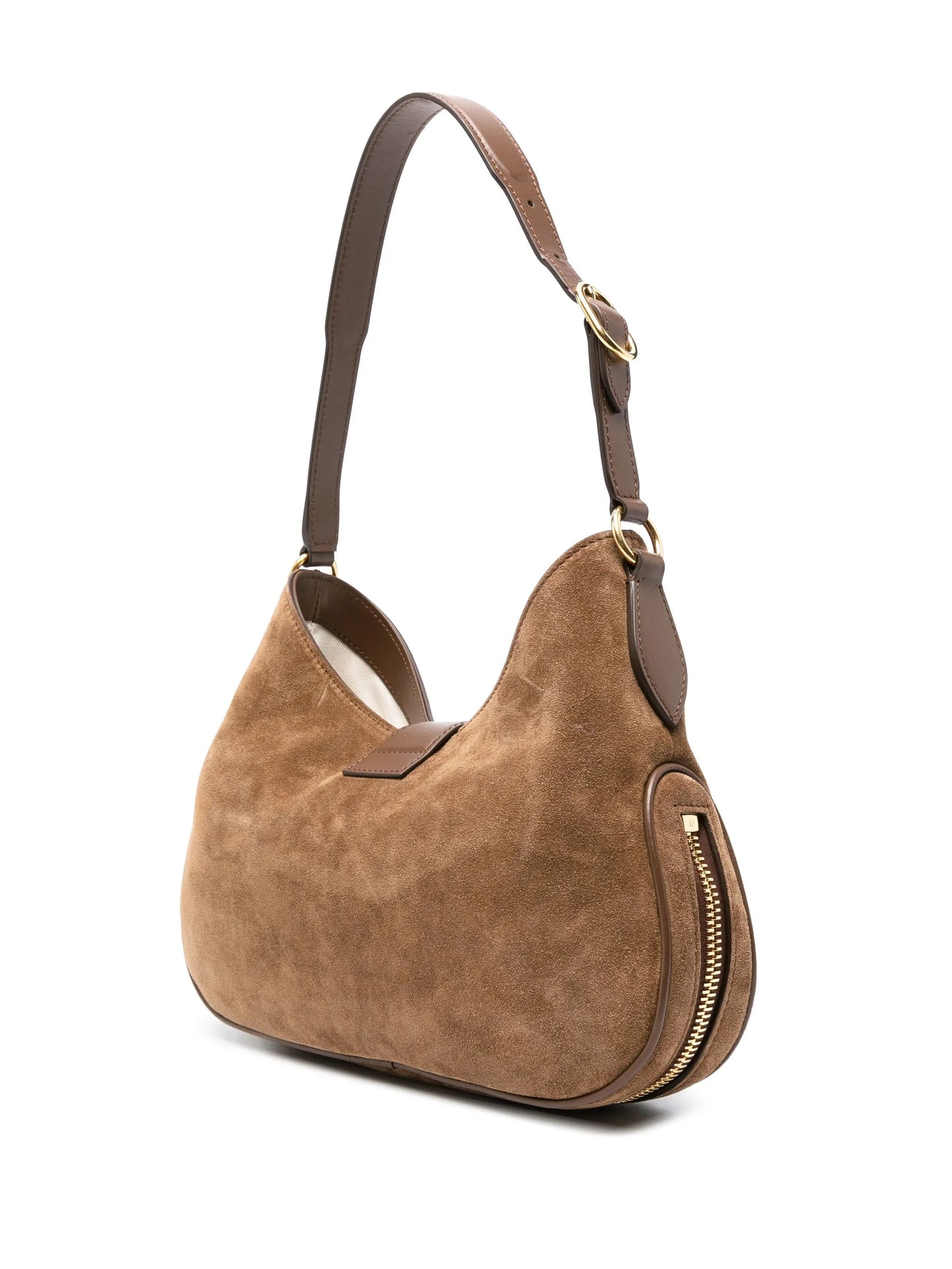 medium Monarch suede shoulder bag