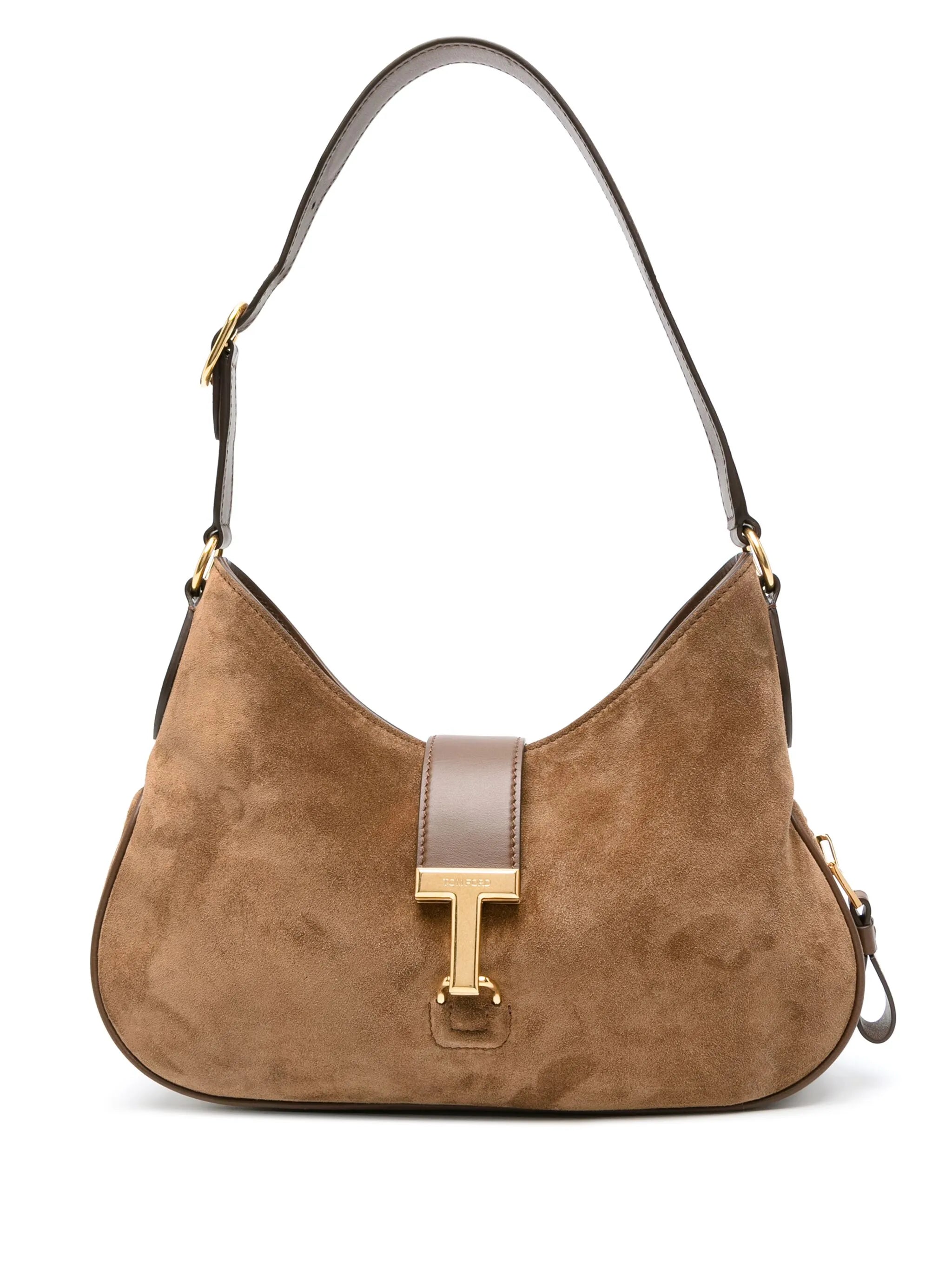 medium Monarch suede shoulder bag