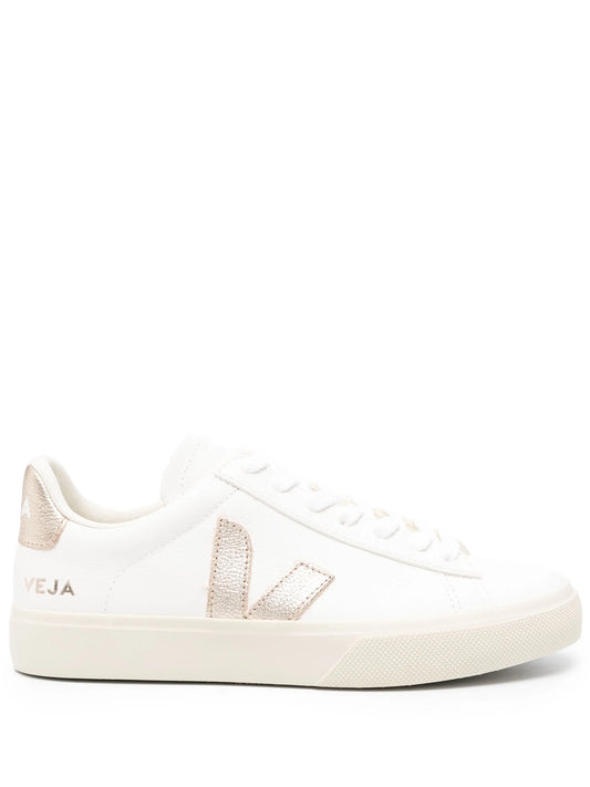 logo-patch leather sneakers