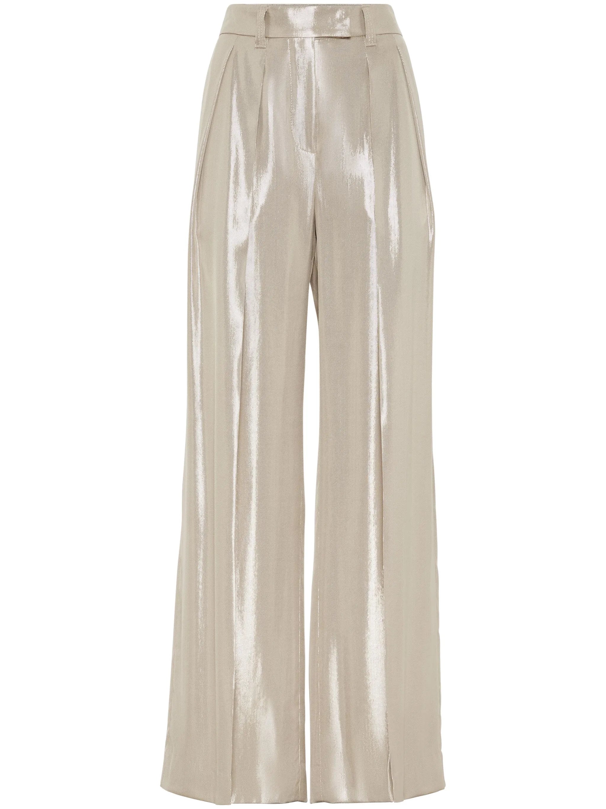 pleated wide-leg trousers
