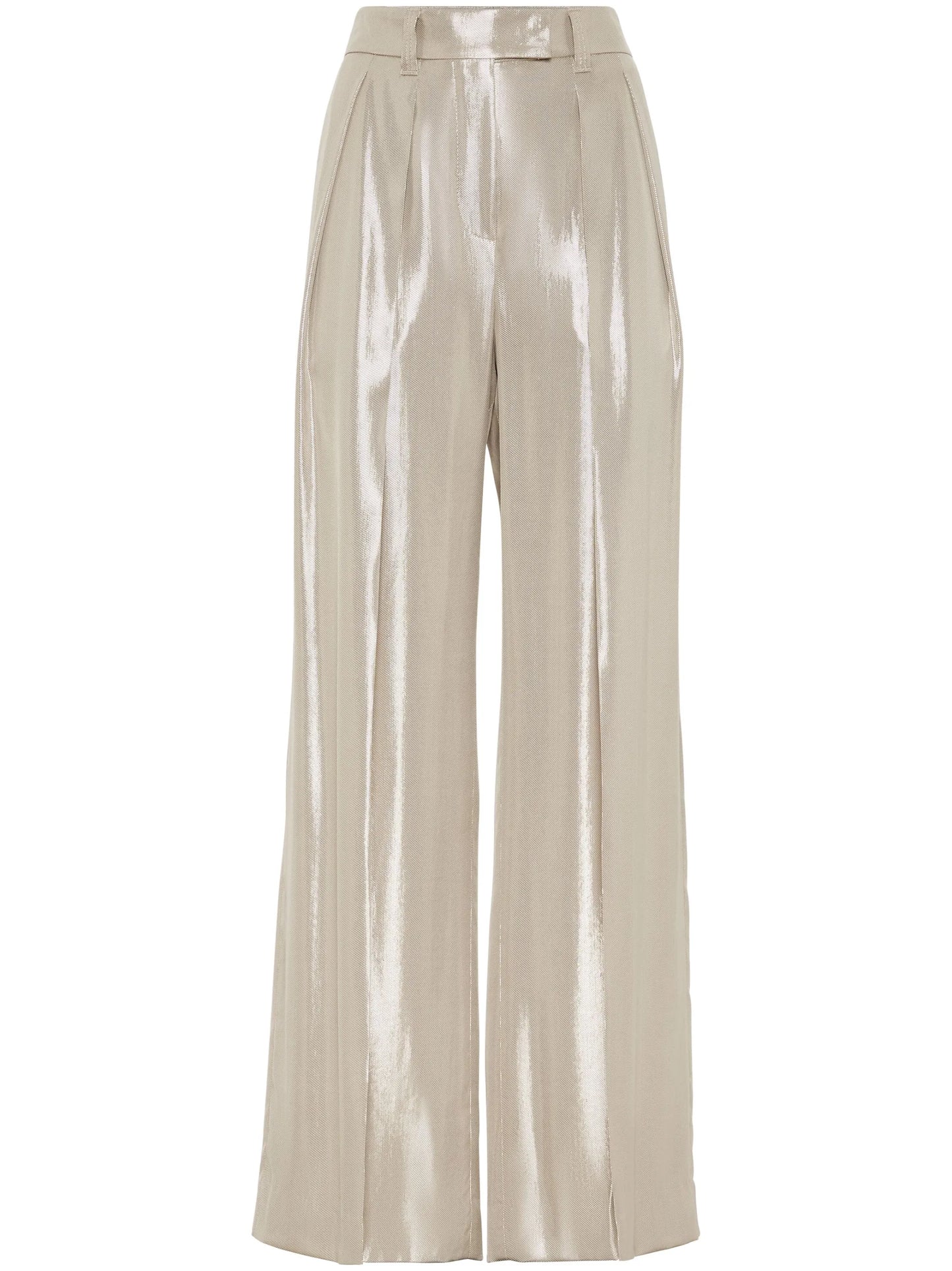 pleated wide-leg trousers