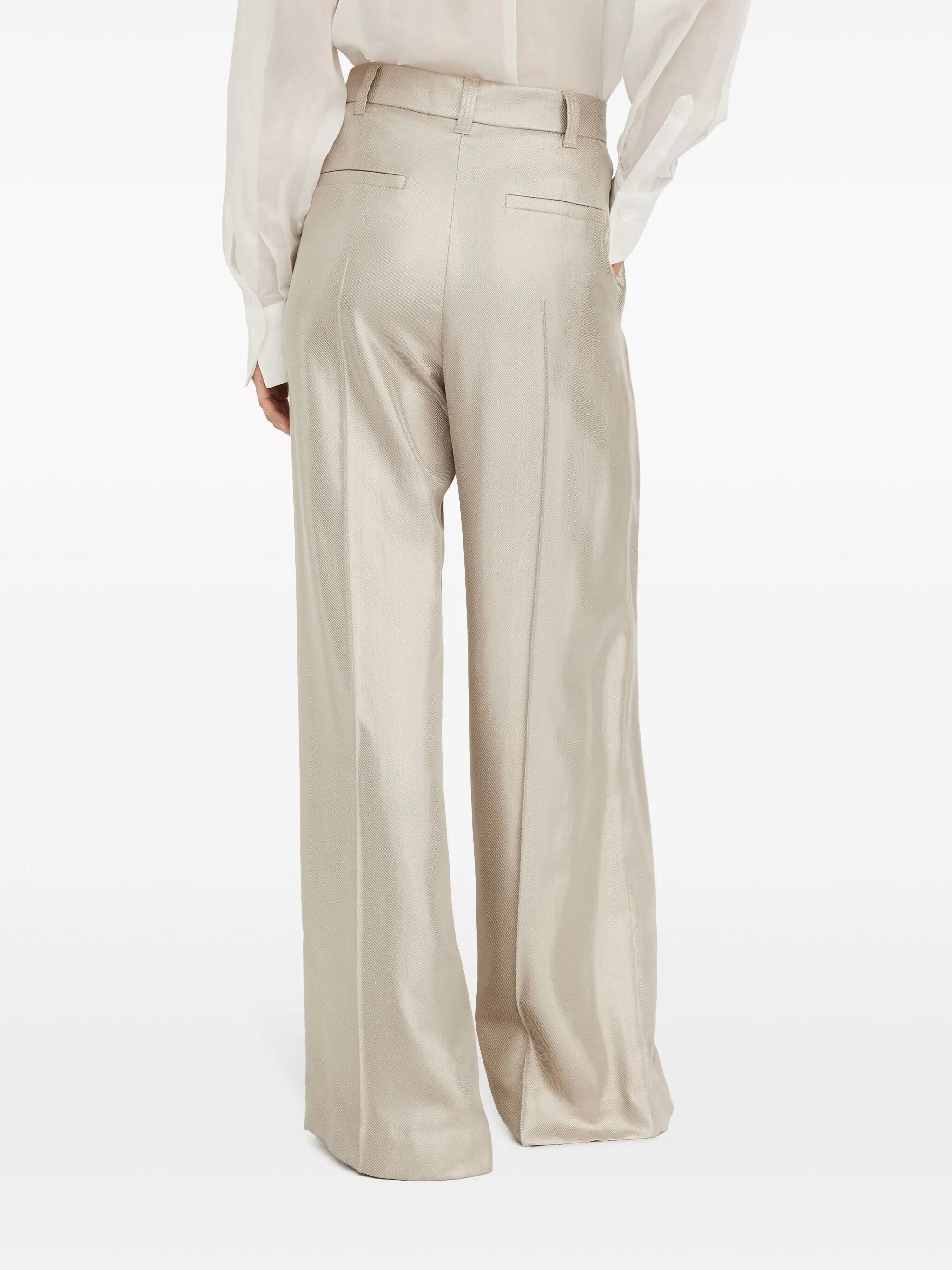pleated wide-leg trousers