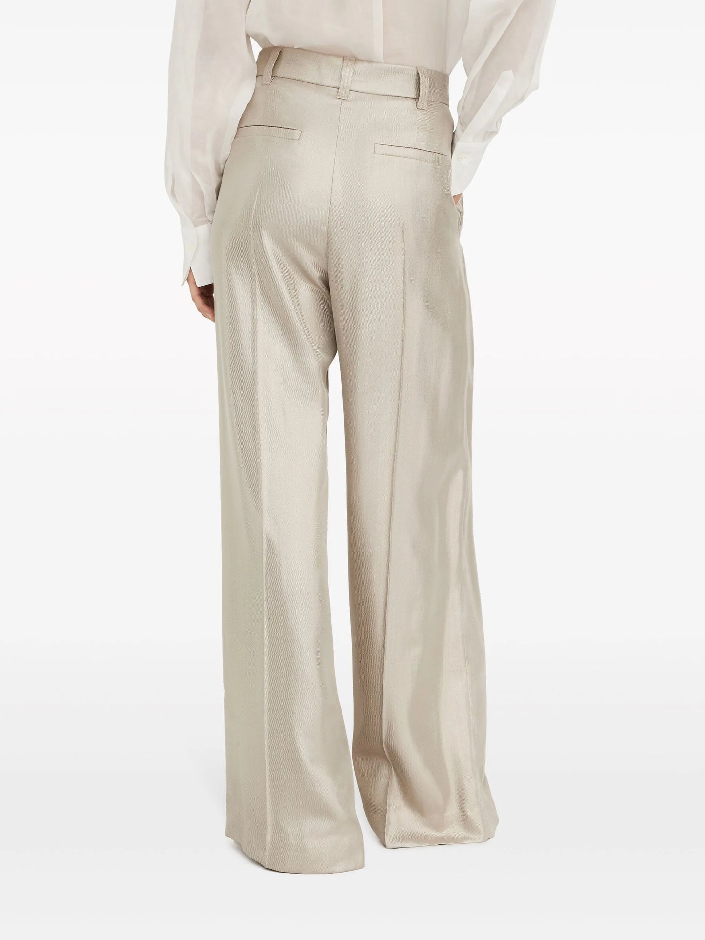 pleated wide-leg trousers