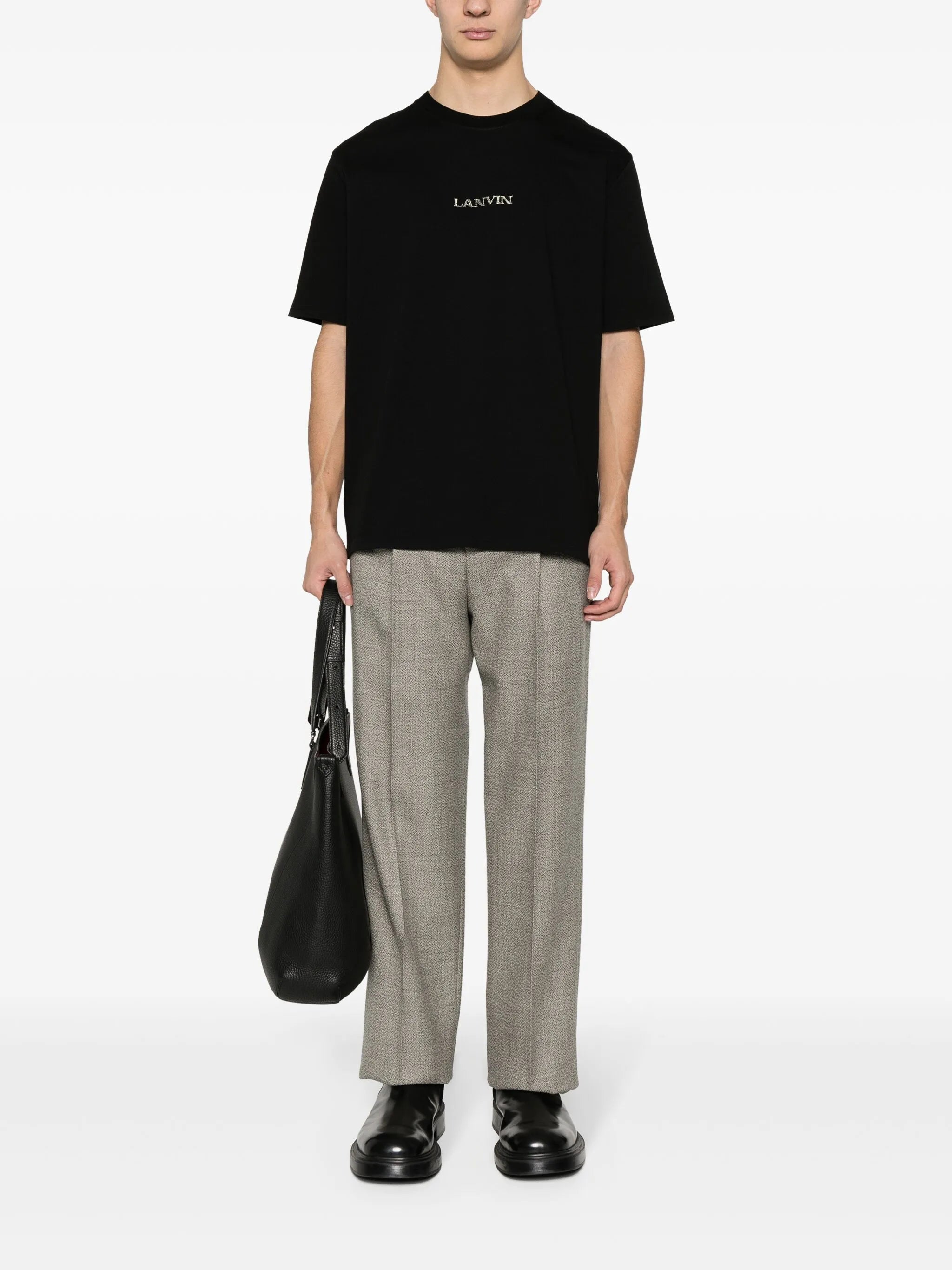 logo-embroidered cotton T-shirt