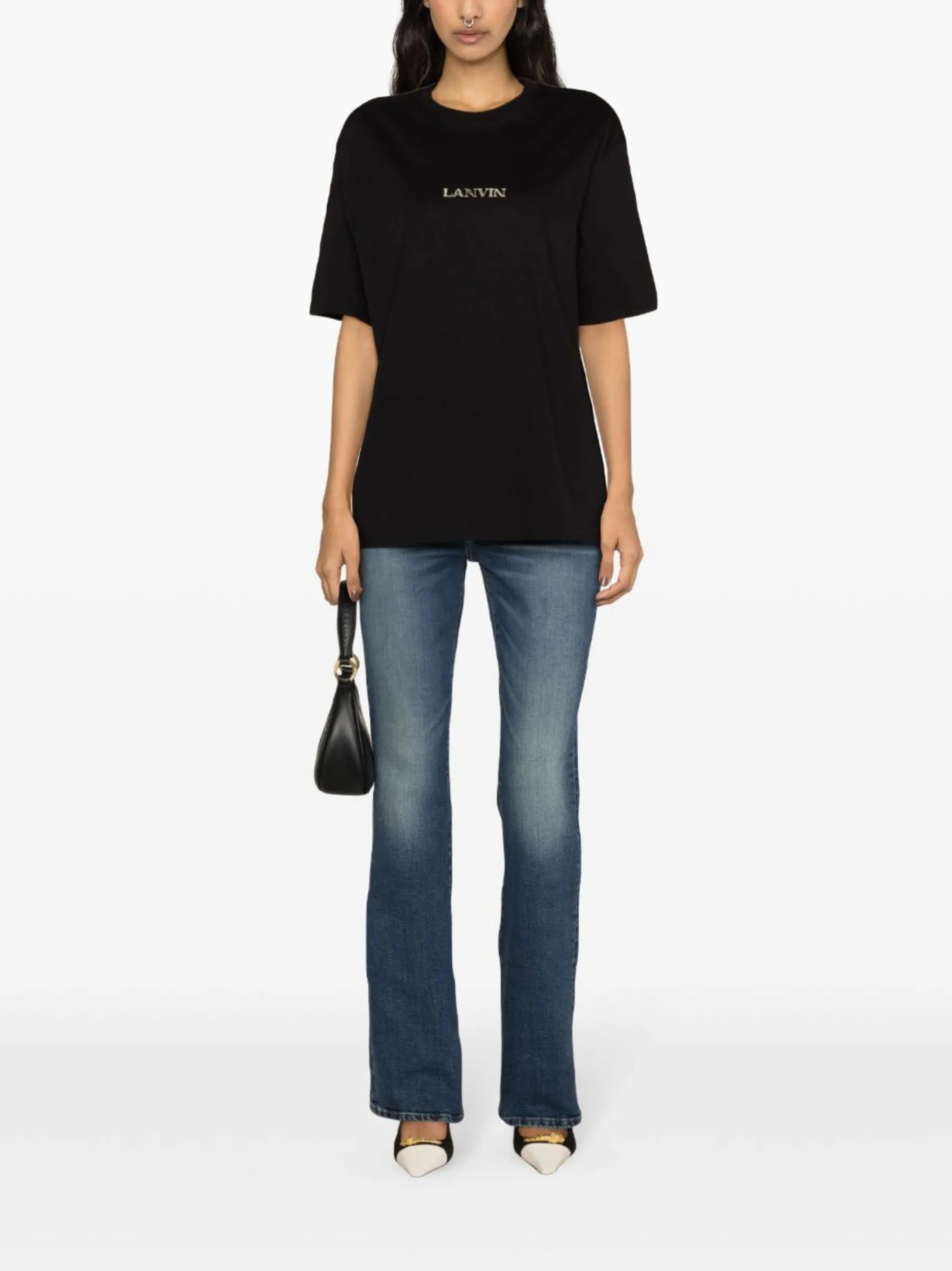 logo-embroidered cotton T-shirt