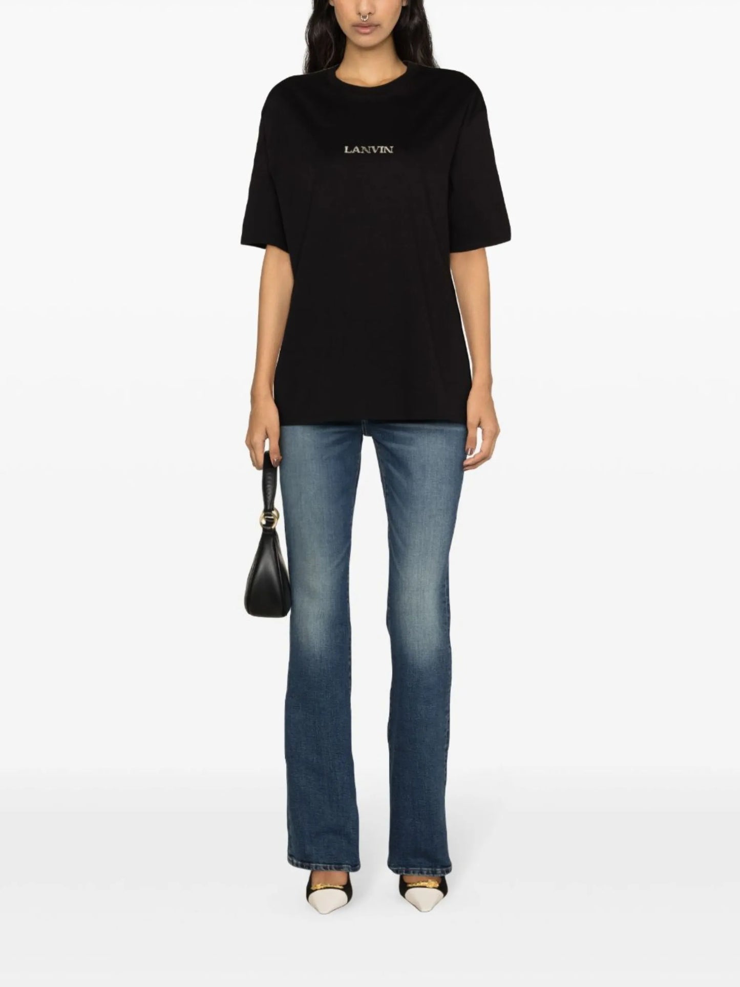 logo-embroidered cotton T-shirt