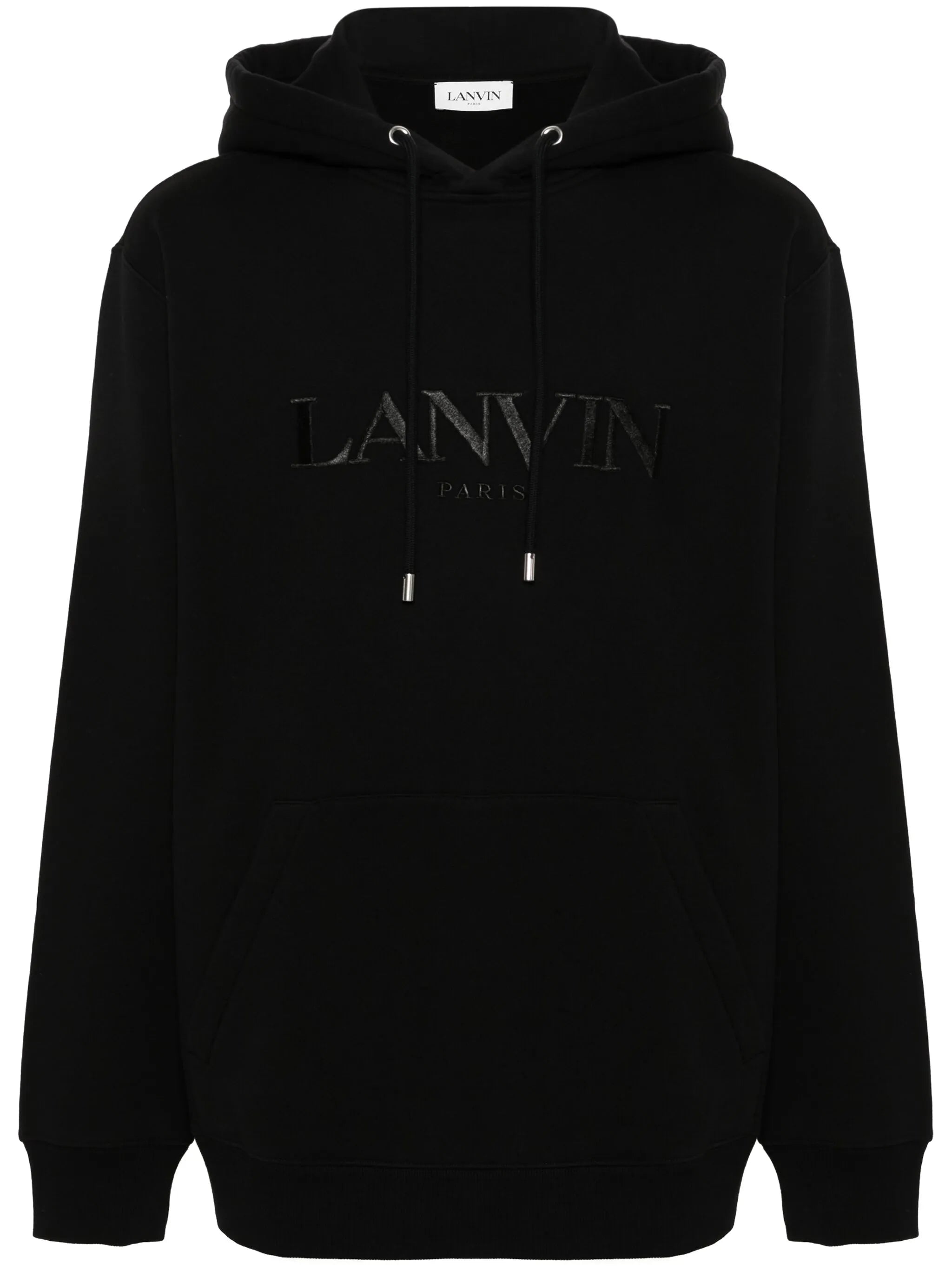 embroidered-logo cotton hoodie