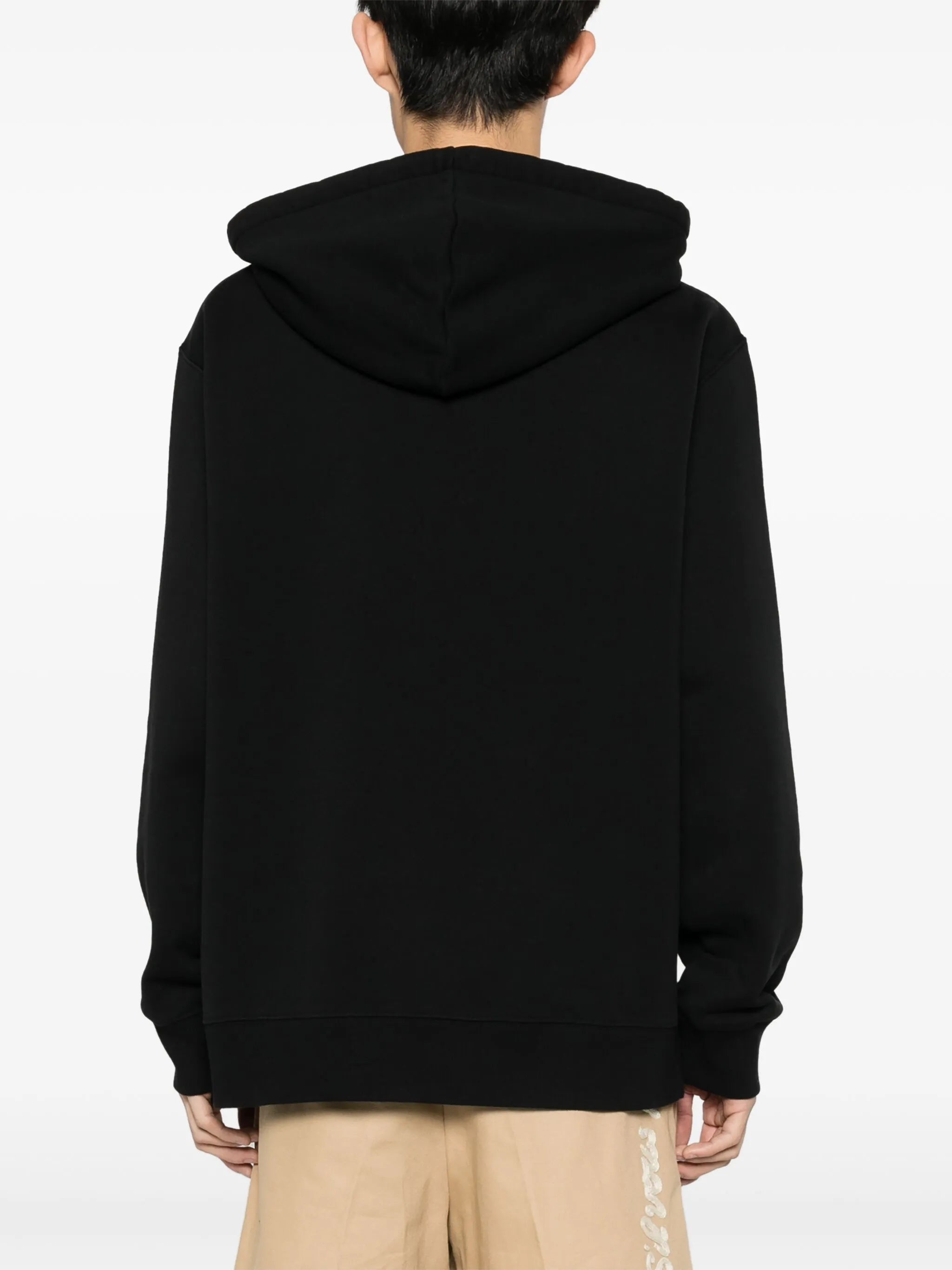 embroidered-logo cotton hoodie