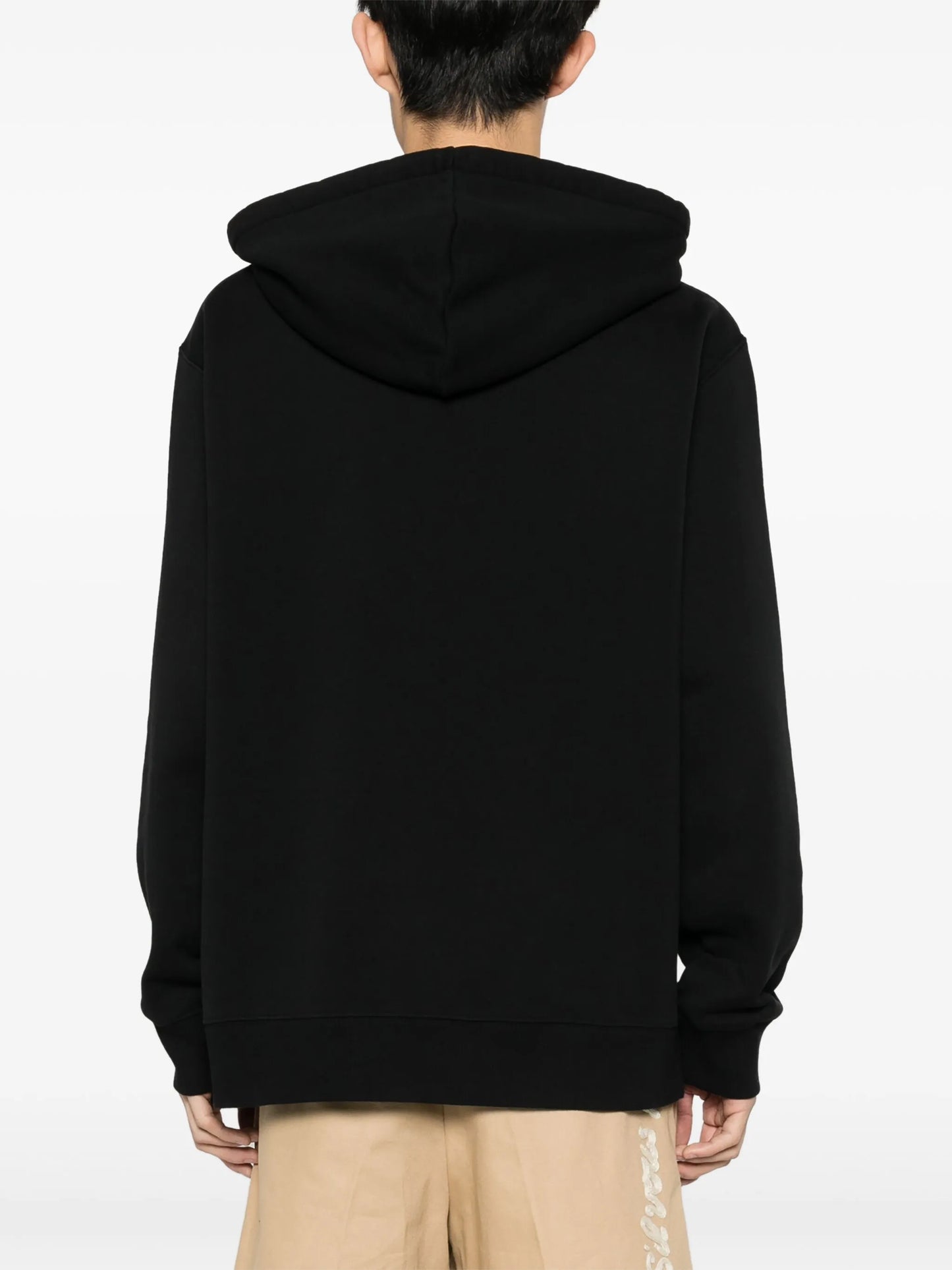 embroidered-logo cotton hoodie