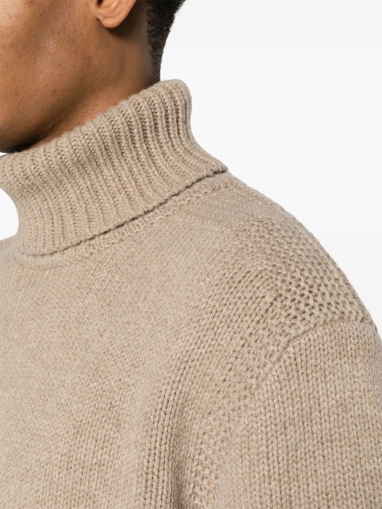 roll-neck wool blend jumper