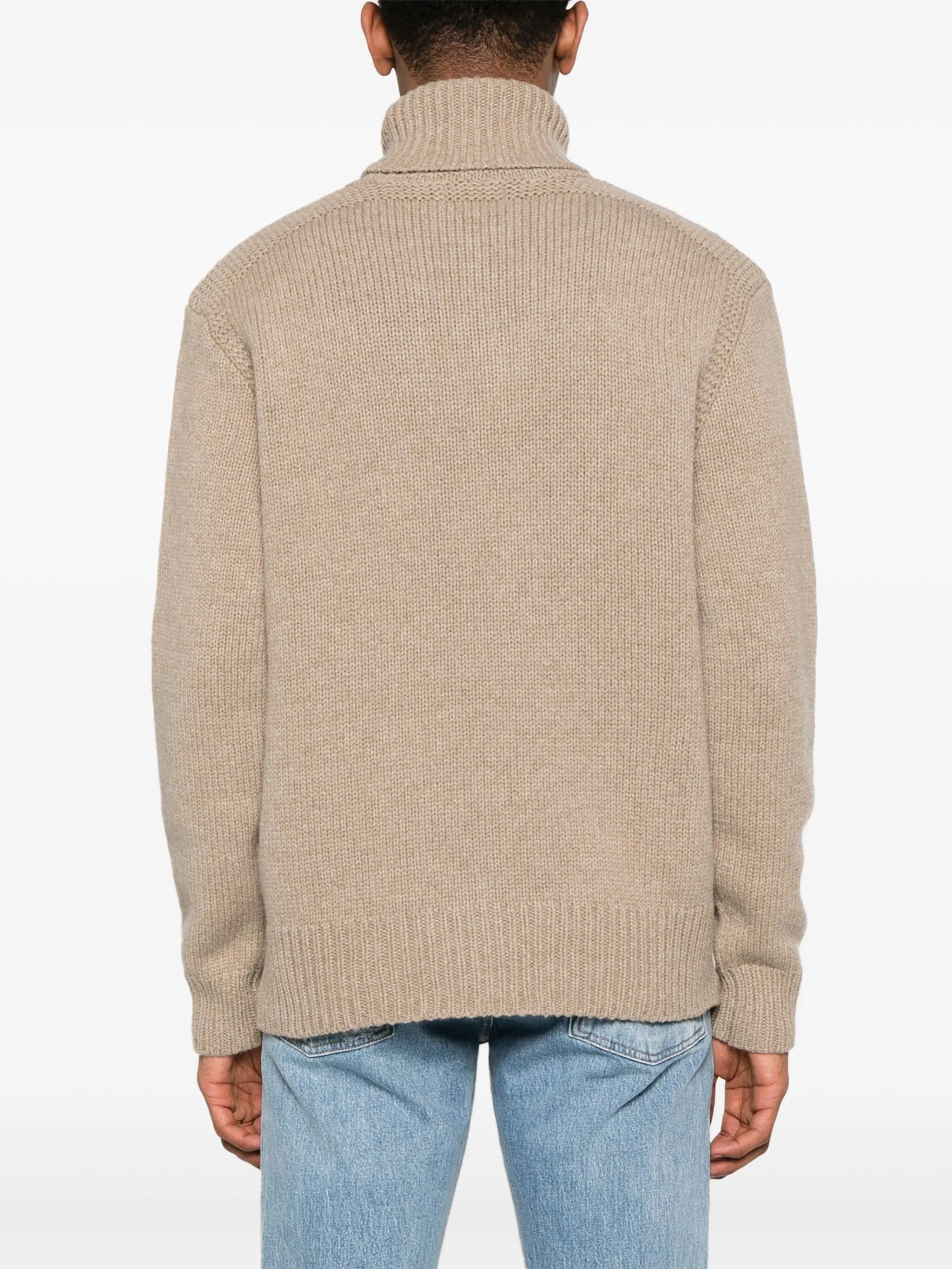 roll-neck wool blend jumper