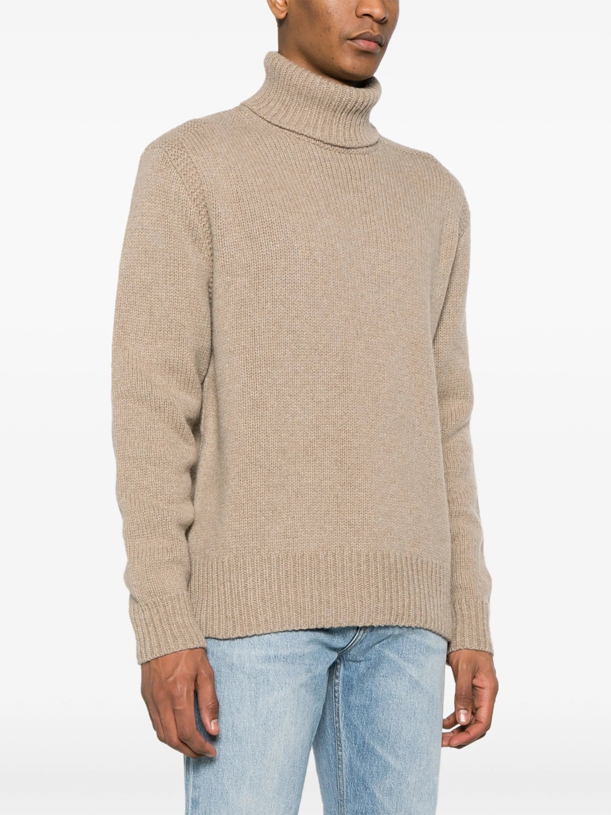 roll-neck wool blend jumper