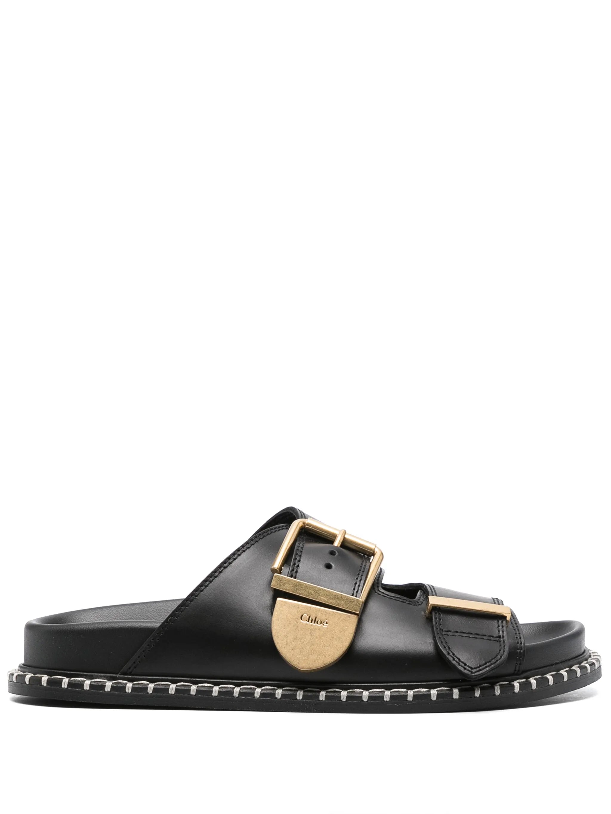 Rebecca leather slides