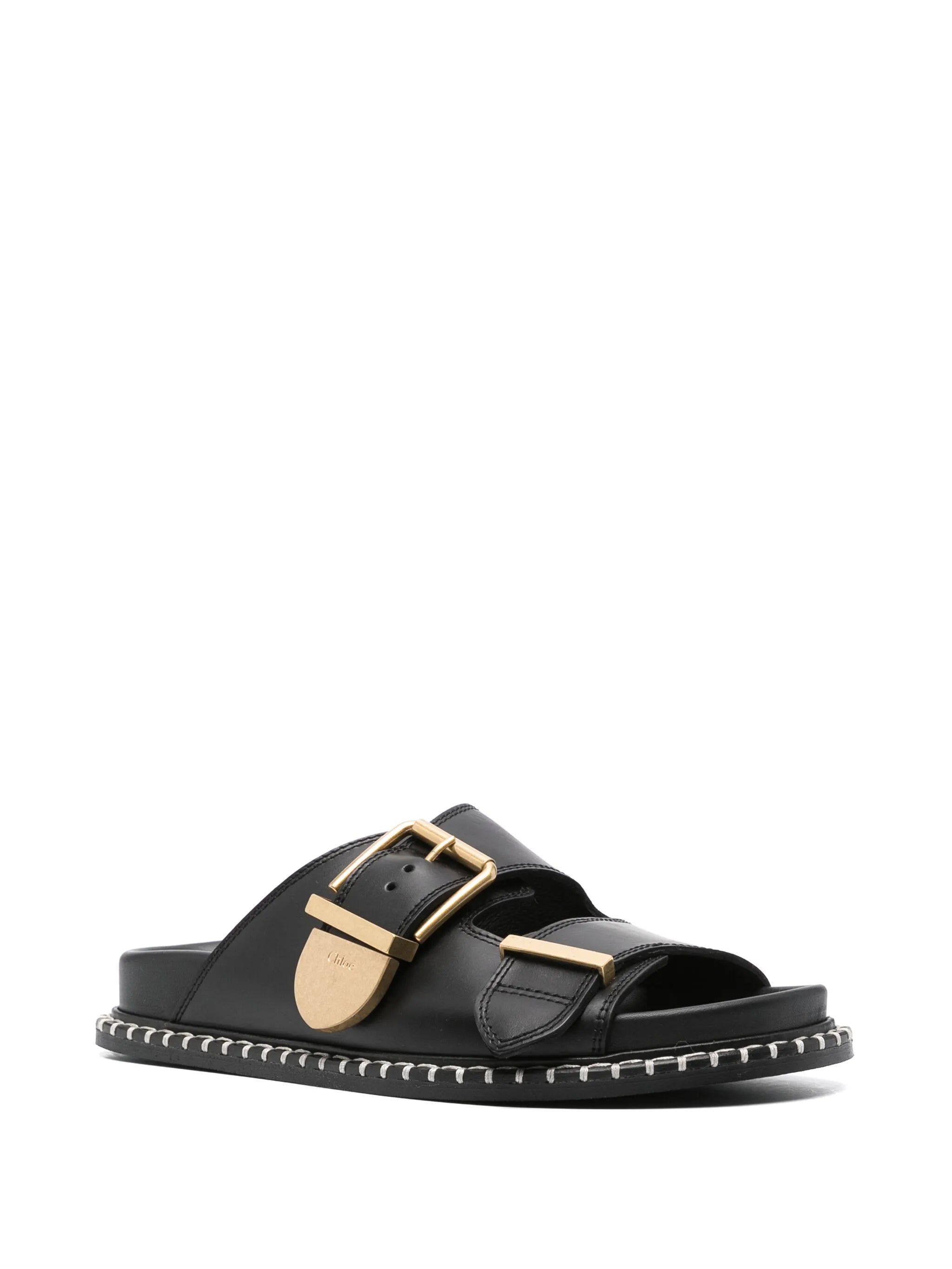 Rebecca leather slides