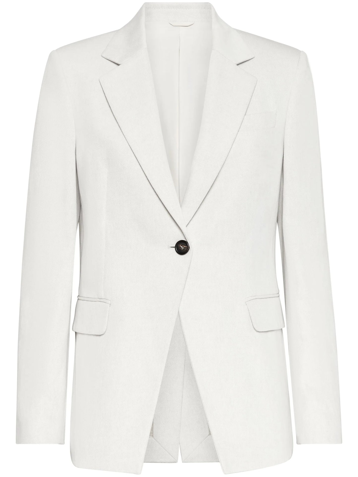 gabardine-weave single-breasted blazer