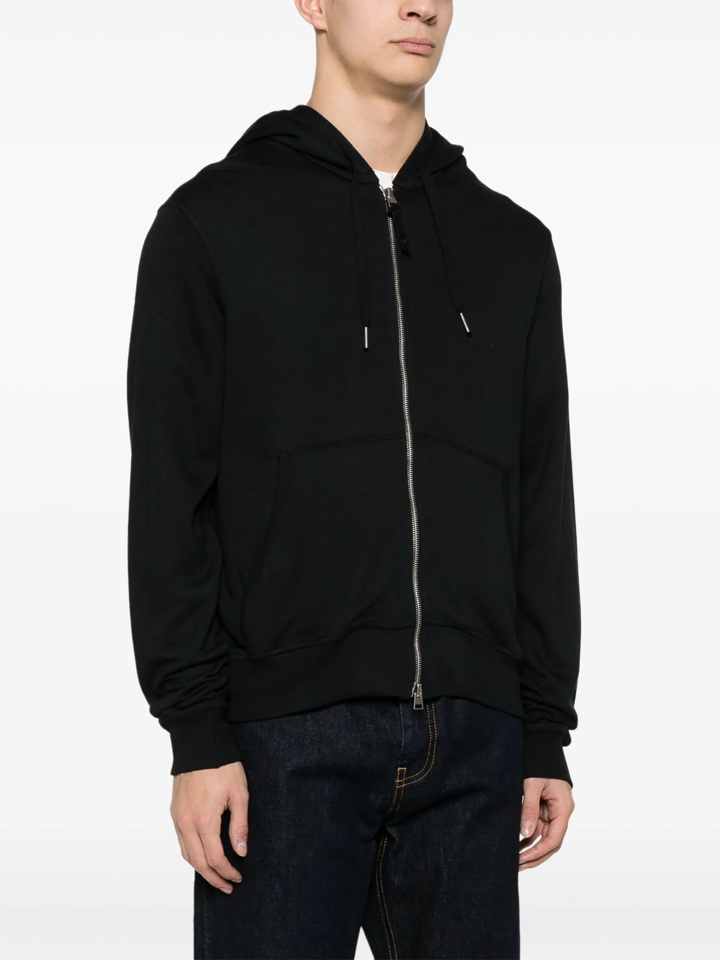jersey zip-up hoodie