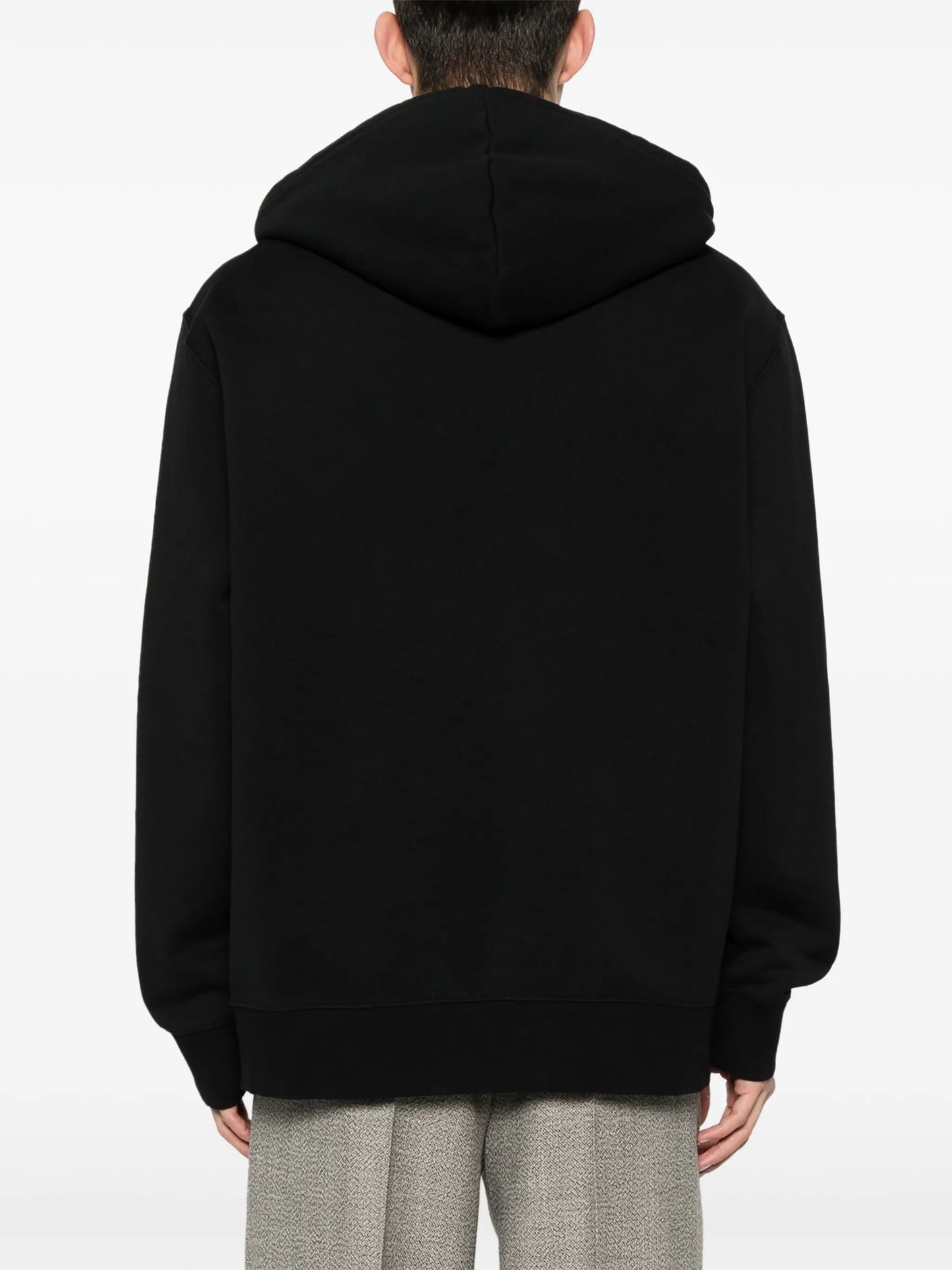 logo-embroidered cotton hoodie