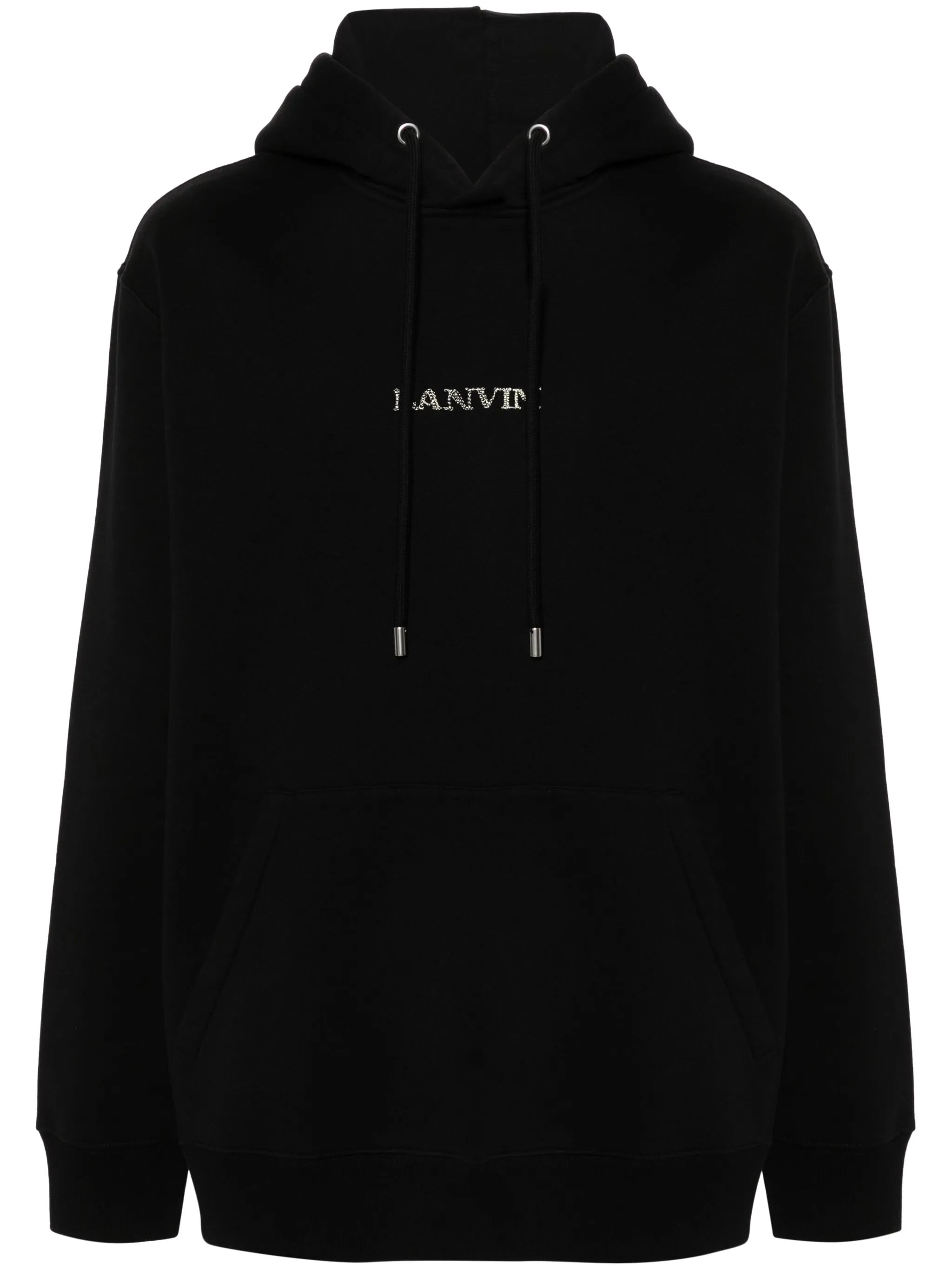 logo-embroidered cotton hoodie