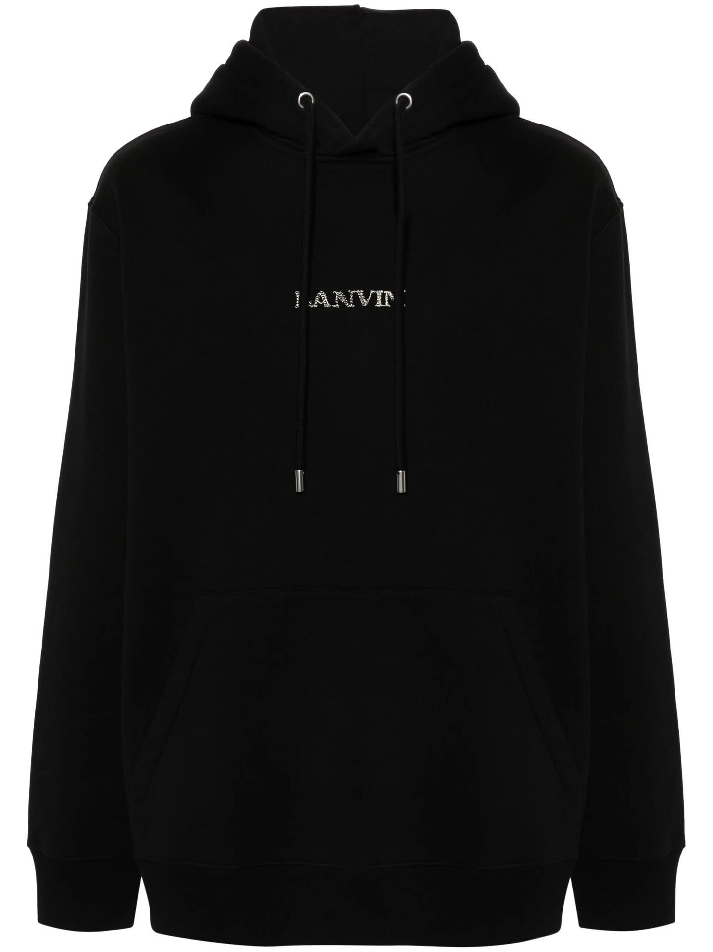 logo-embroidered cotton hoodie