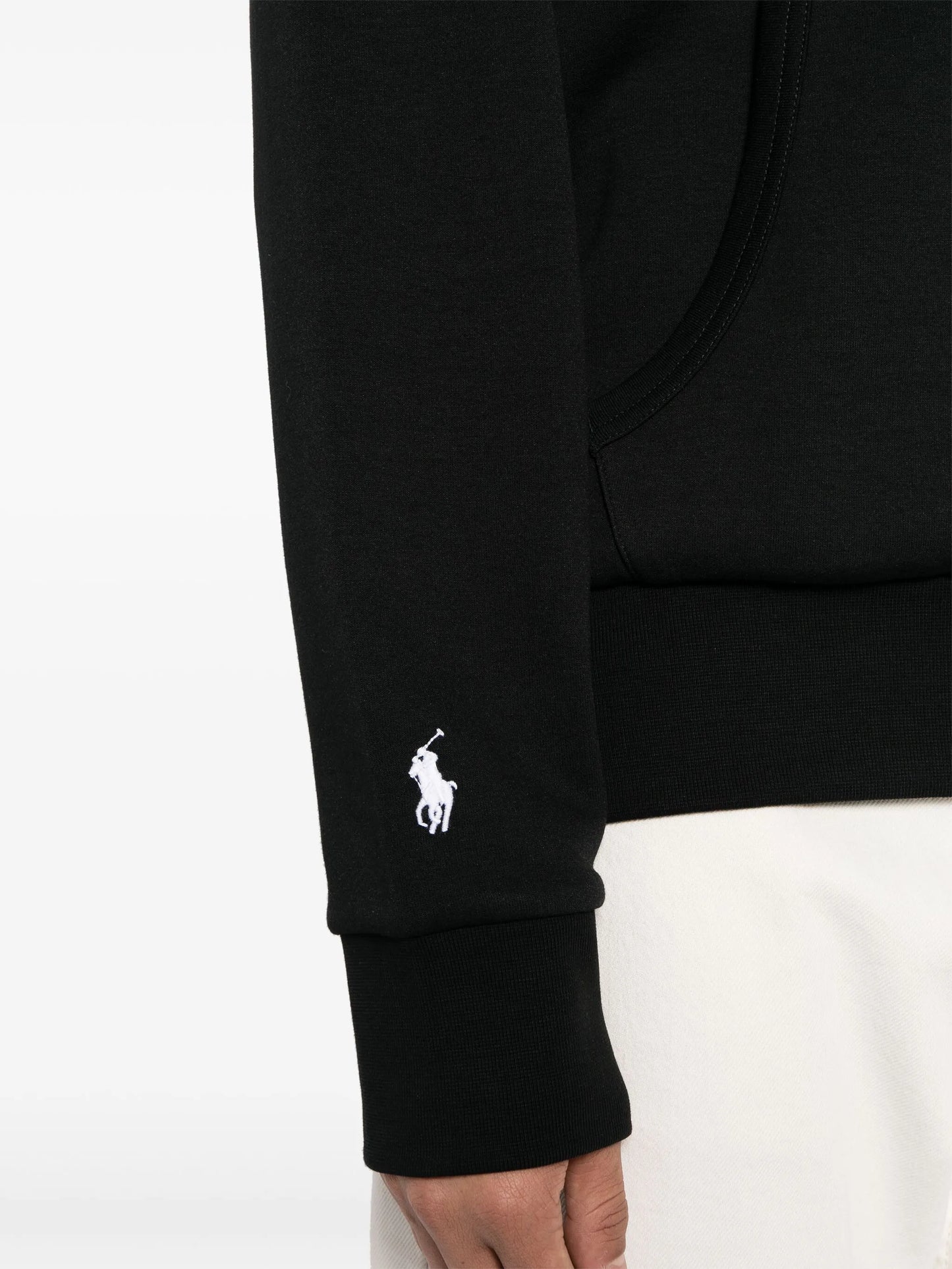 logo-embroidered cotton-blend hoodie