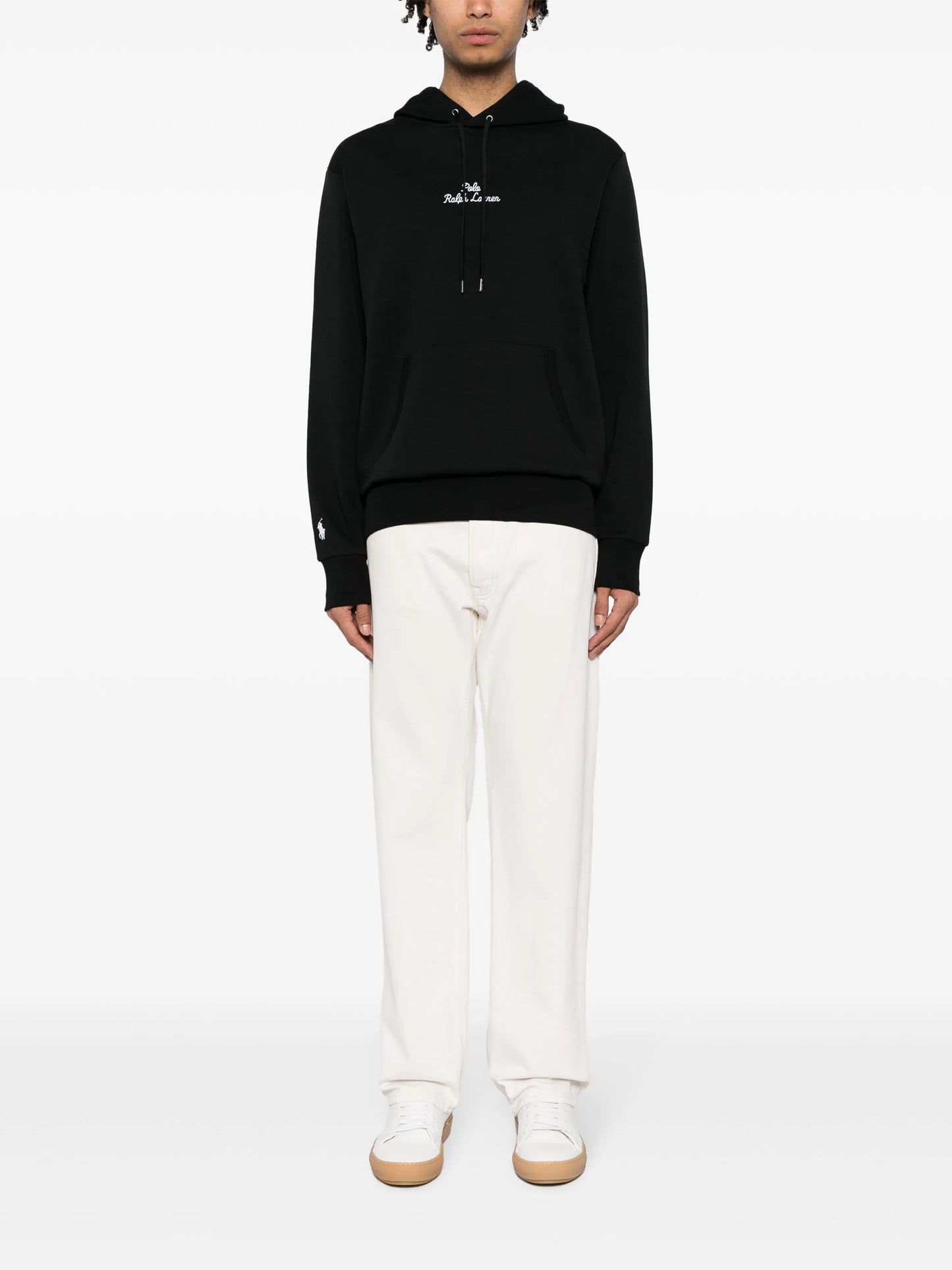 logo-embroidered cotton-blend hoodie