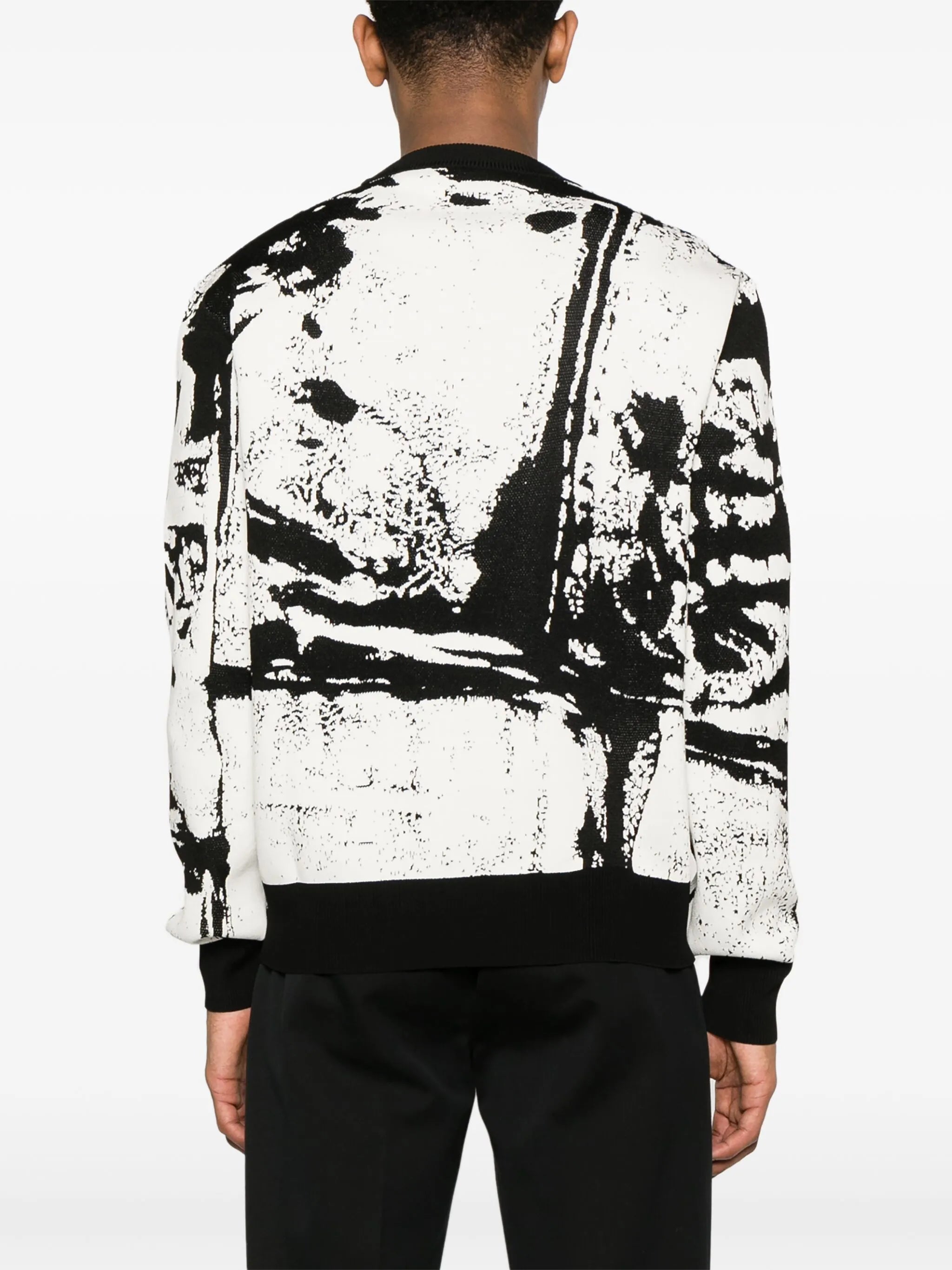 skull-jacquard jumper