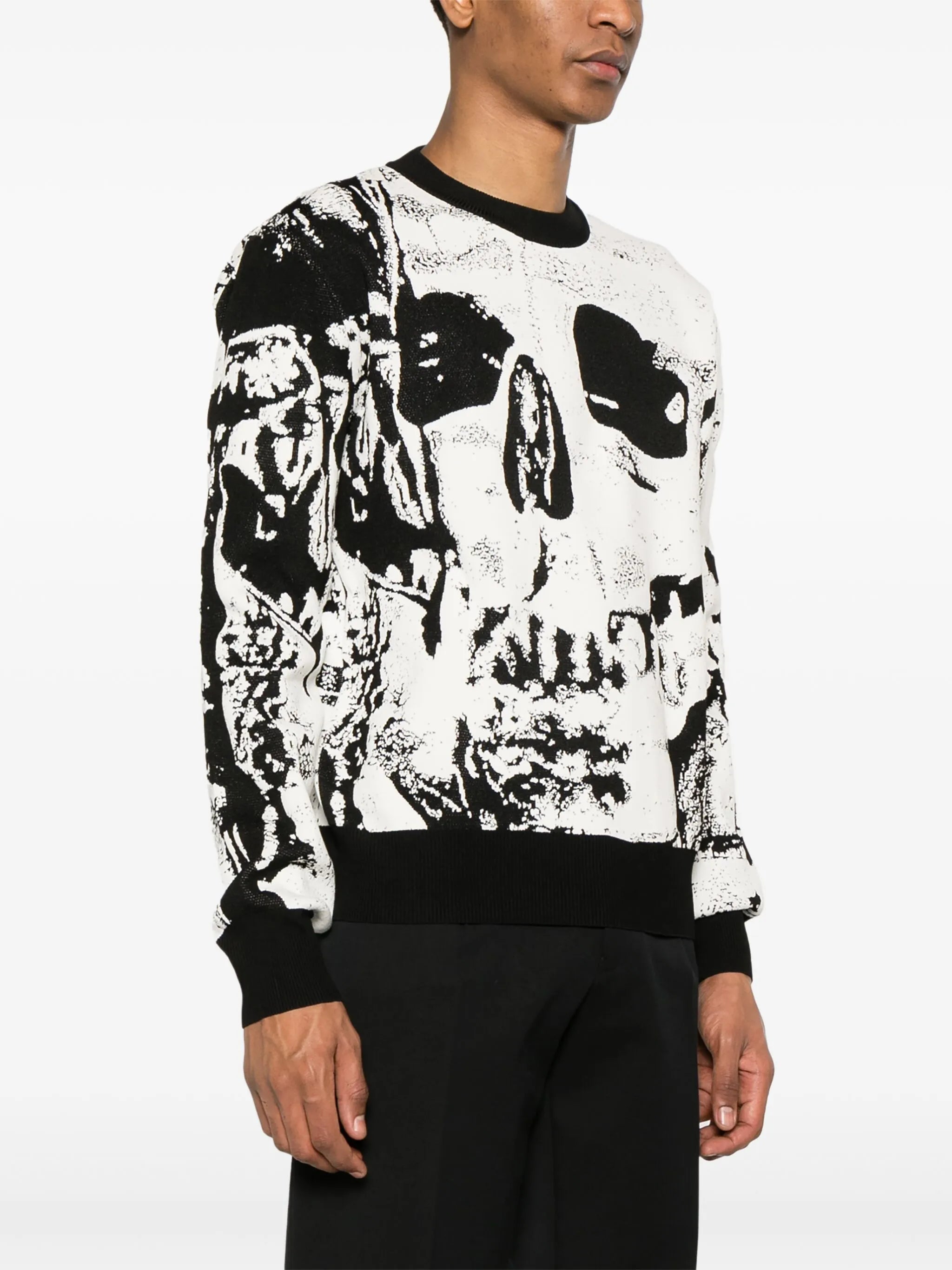 skull-jacquard jumper