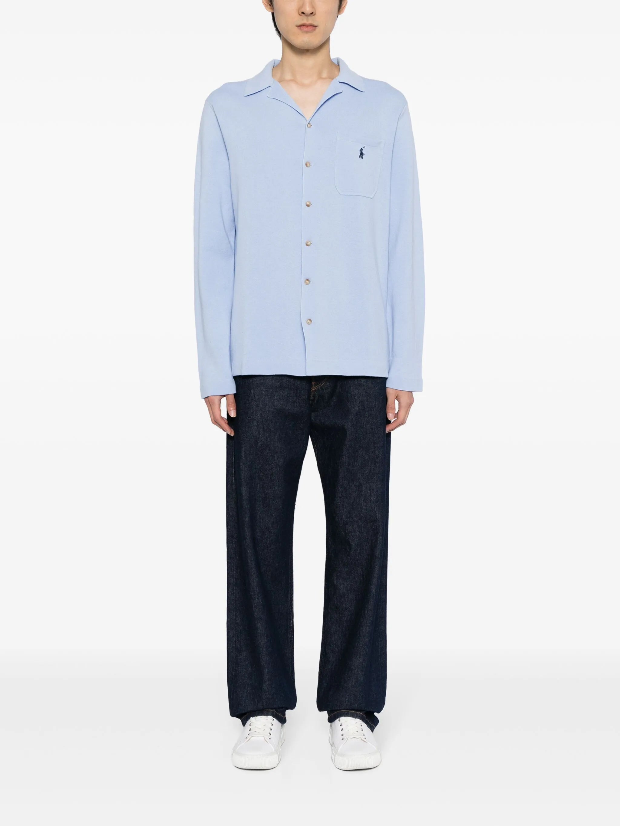 Polo Pony-motif cotton cardigan
