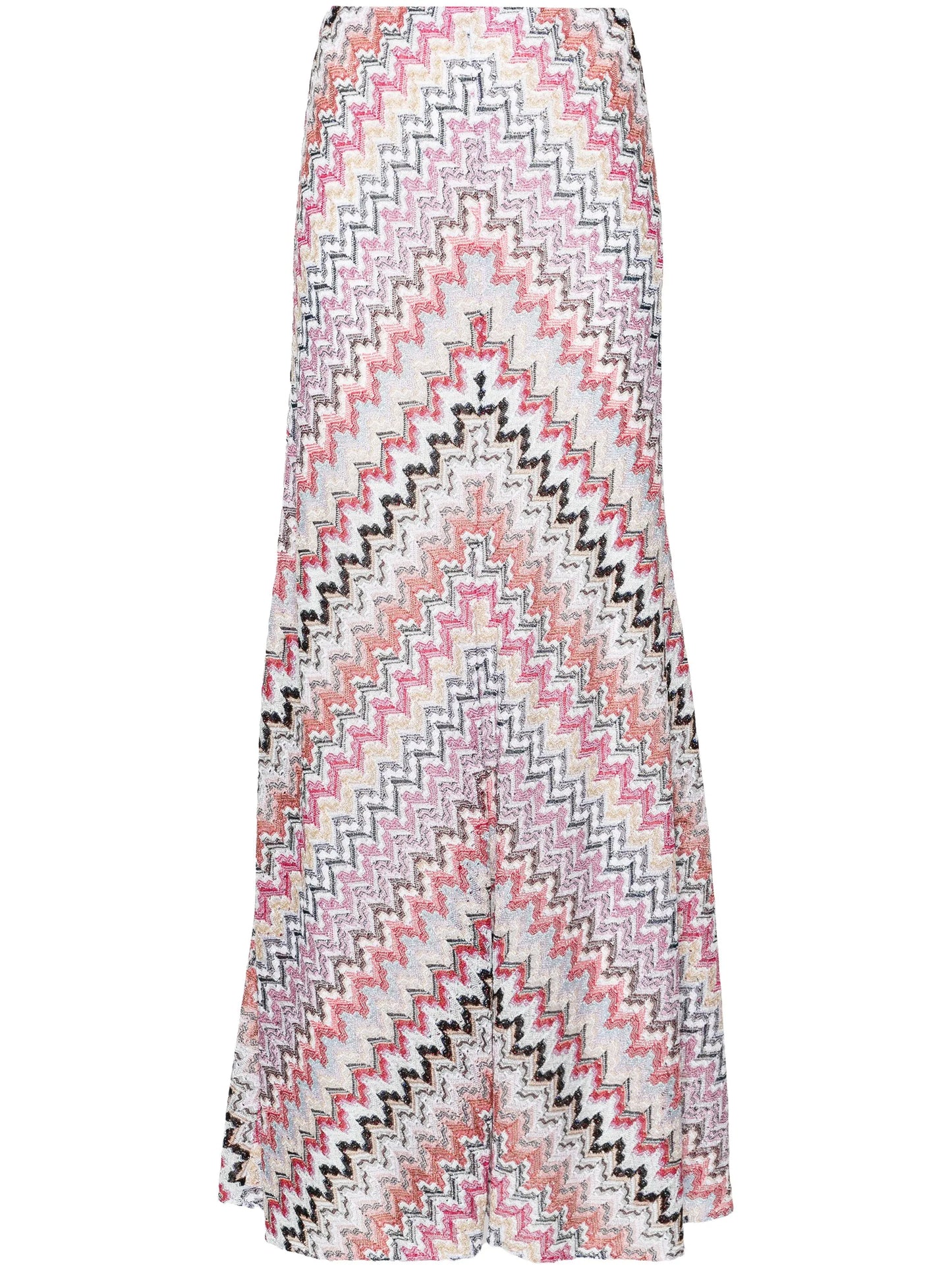 zigzag-woven long-length skirt