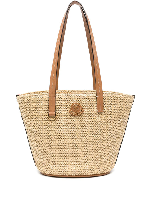 small Hubba raffia tote bag
