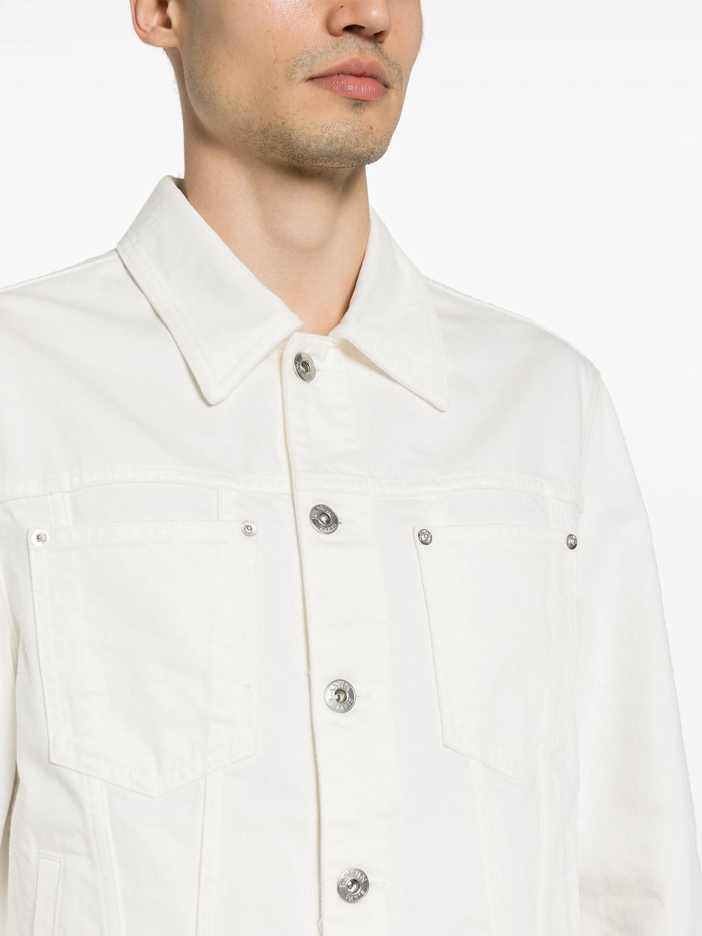 logo-patch dennim jacket