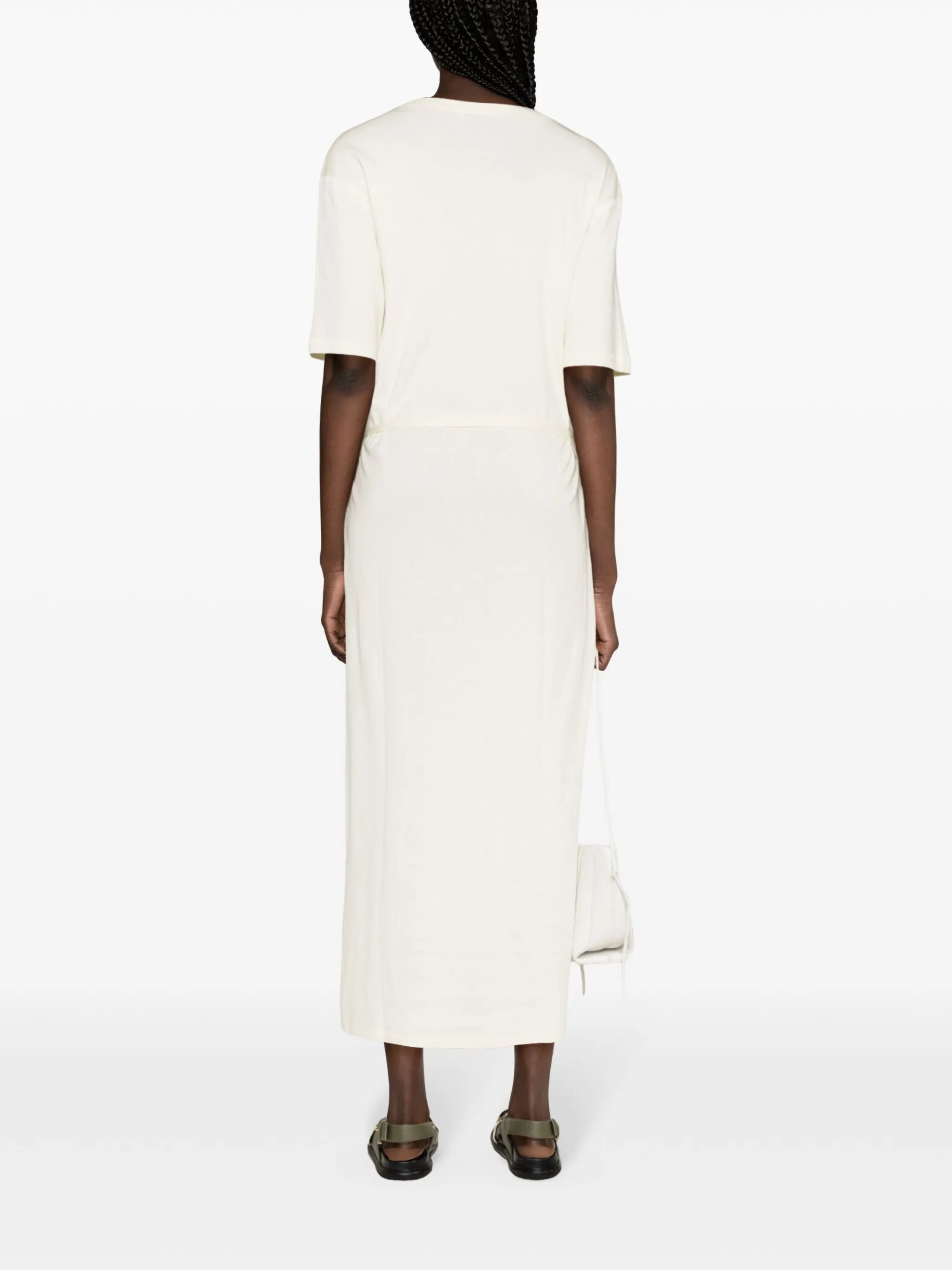 belted T-shirt maxi dress