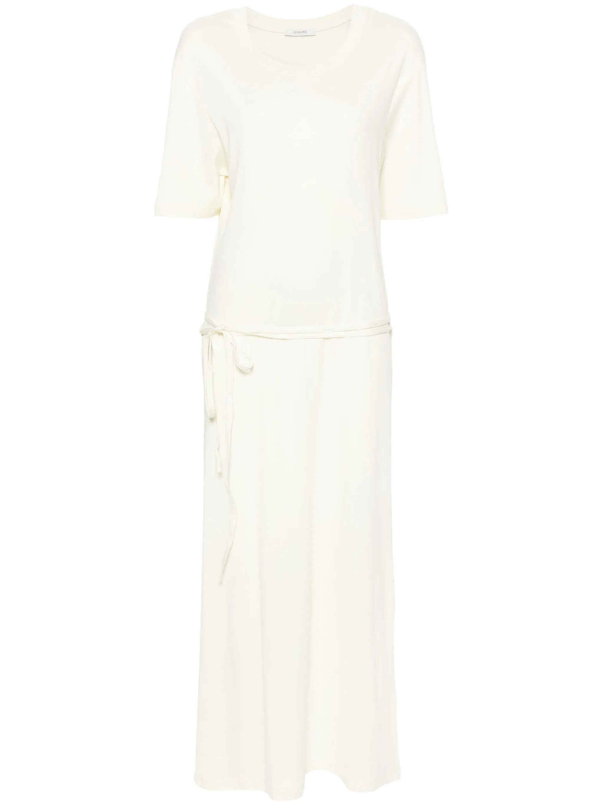 belted T-shirt maxi dress