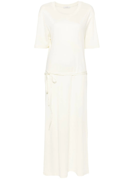 belted T-shirt maxi dress