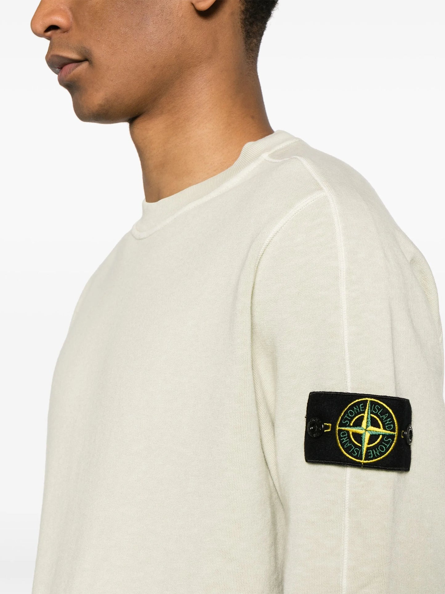 Compass-badge cotton sweatshirt