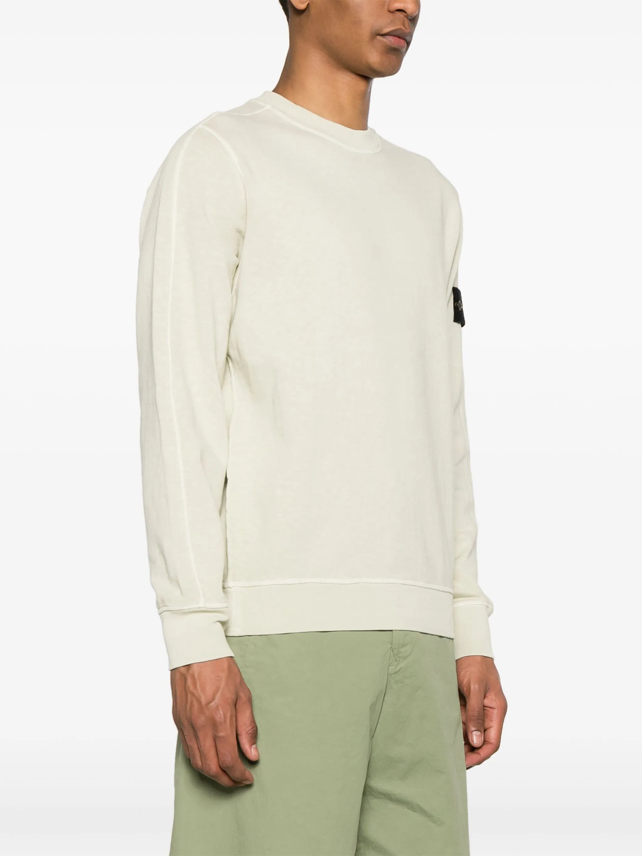 Compass-badge cotton sweatshirt